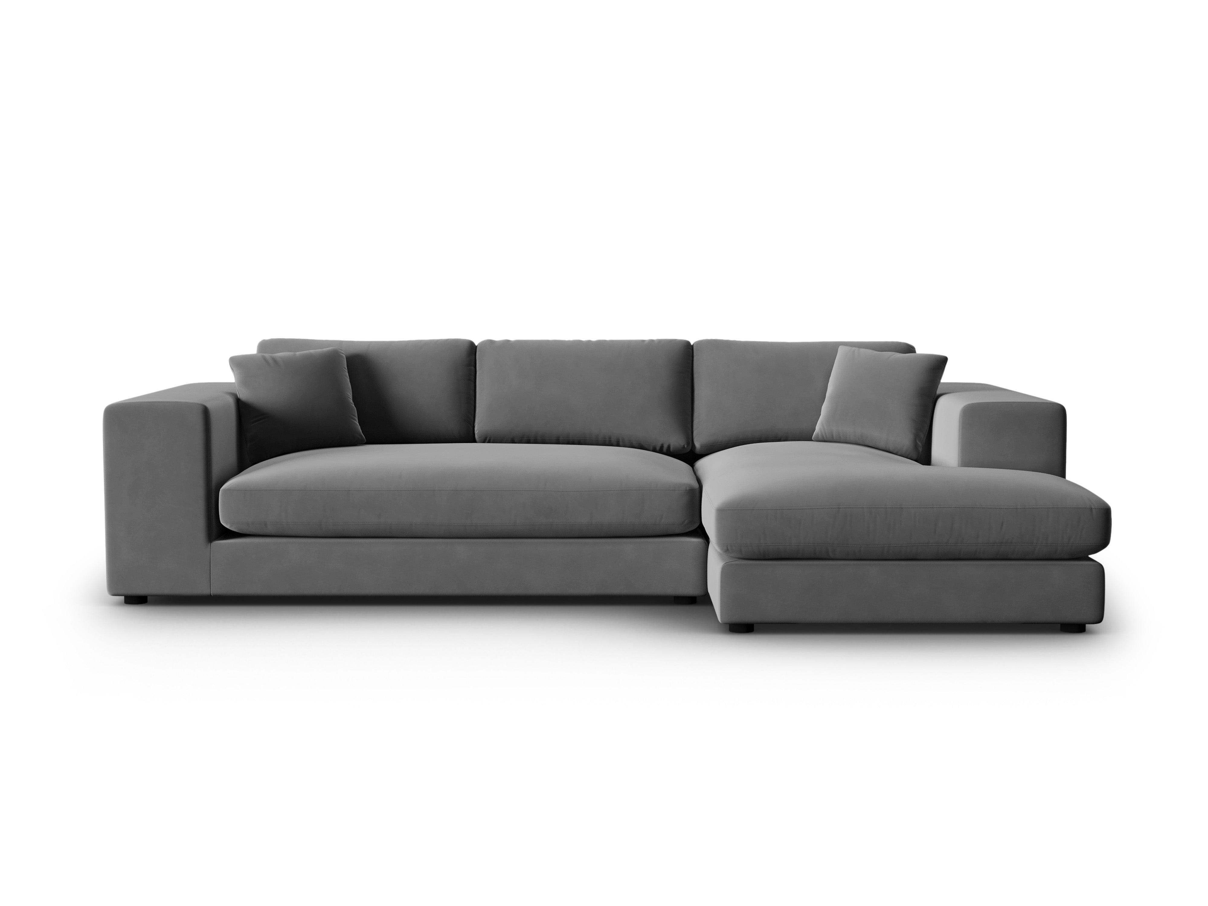 Narożnik aksamitny prawostronny TENDANCE szary CXL by Christian Lacroix Eye on Design