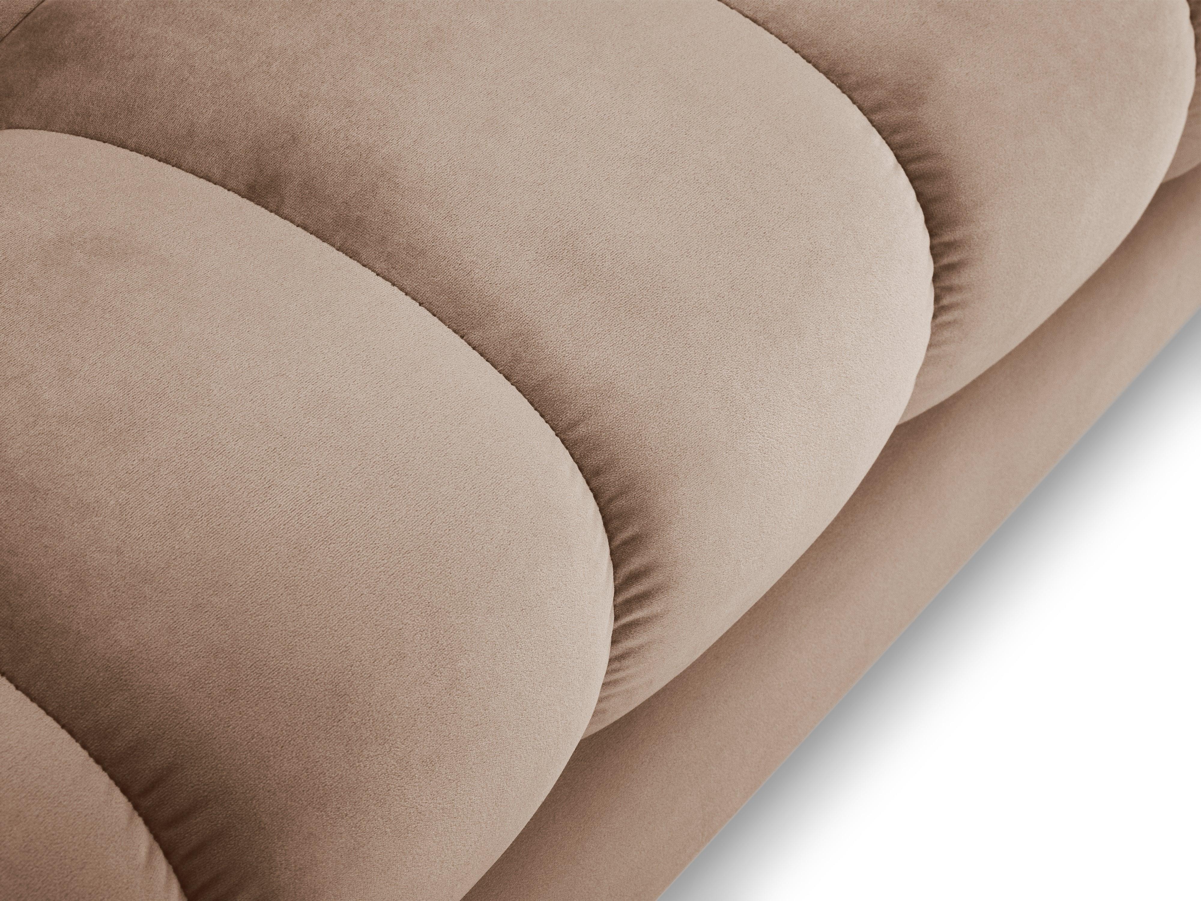 Narożnik aksamitny w kształcie U BALI beżowy z czarną podstawą Cosmopolitan Design Eye on Design