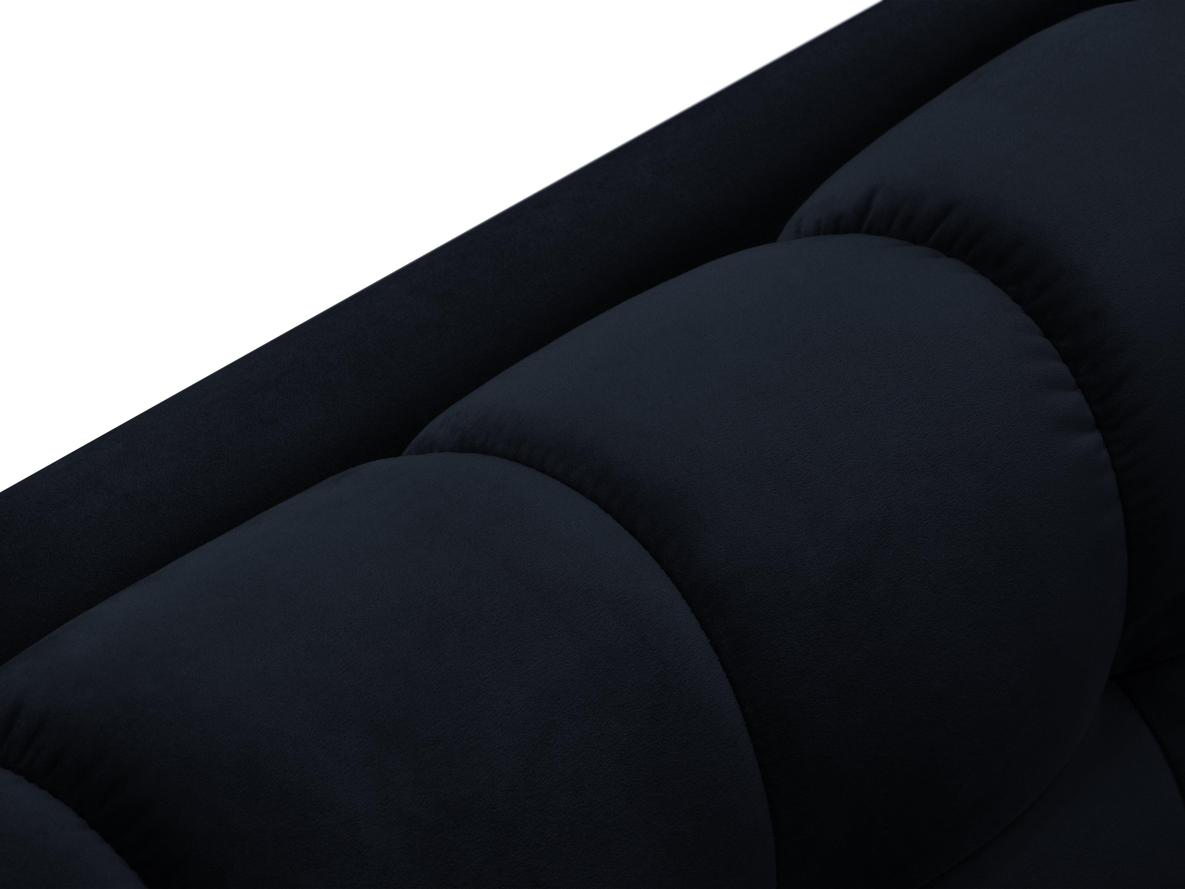 Narożnik aksamitny w kształcie U BALI ciemnoniebieski ze złotą podstawą Cosmopolitan Design Eye on Design