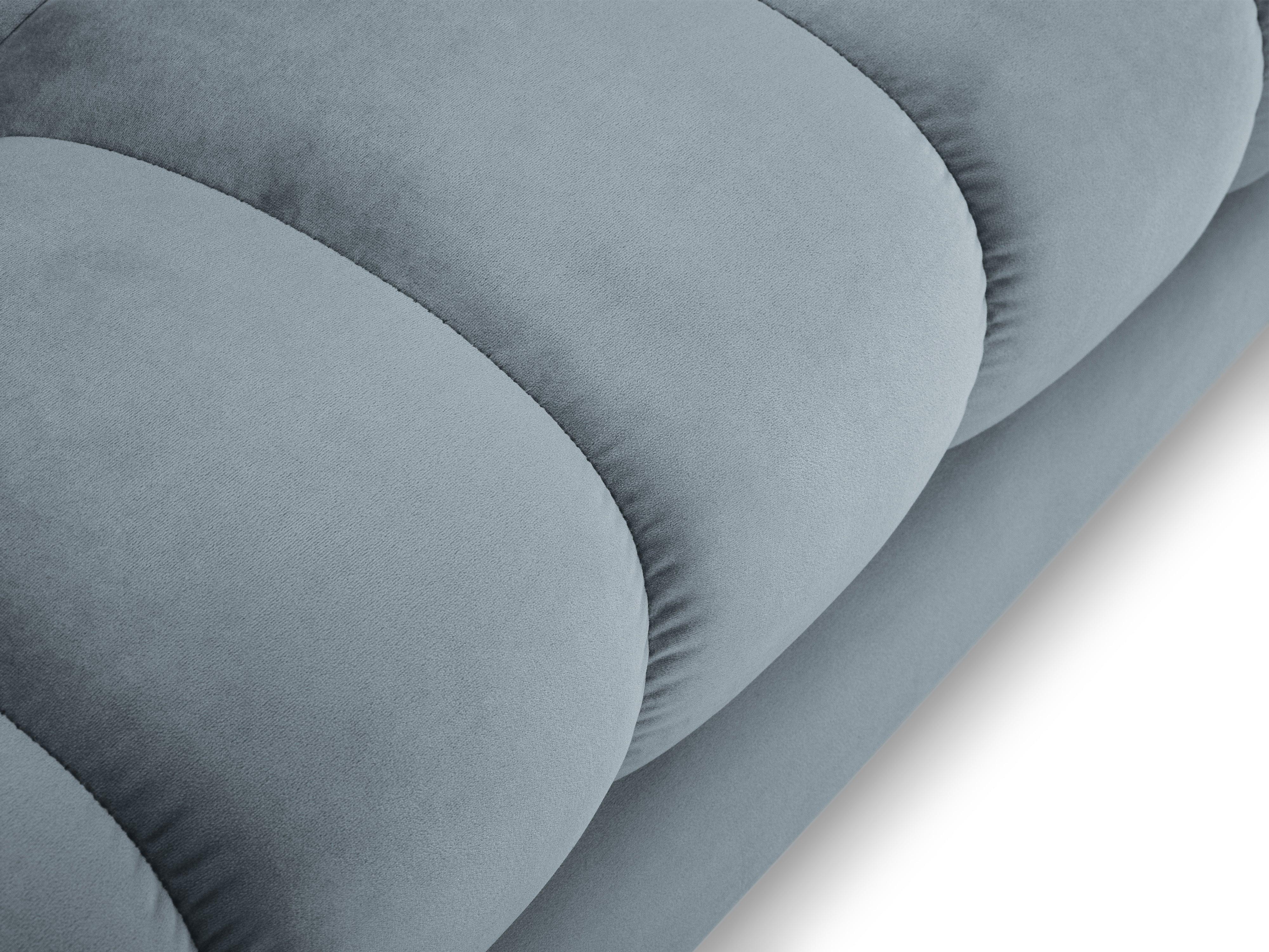 Narożnik aksamitny w kształcie U BALI jasnoniebieski ze złotą podstawą Cosmopolitan Design Eye on Design