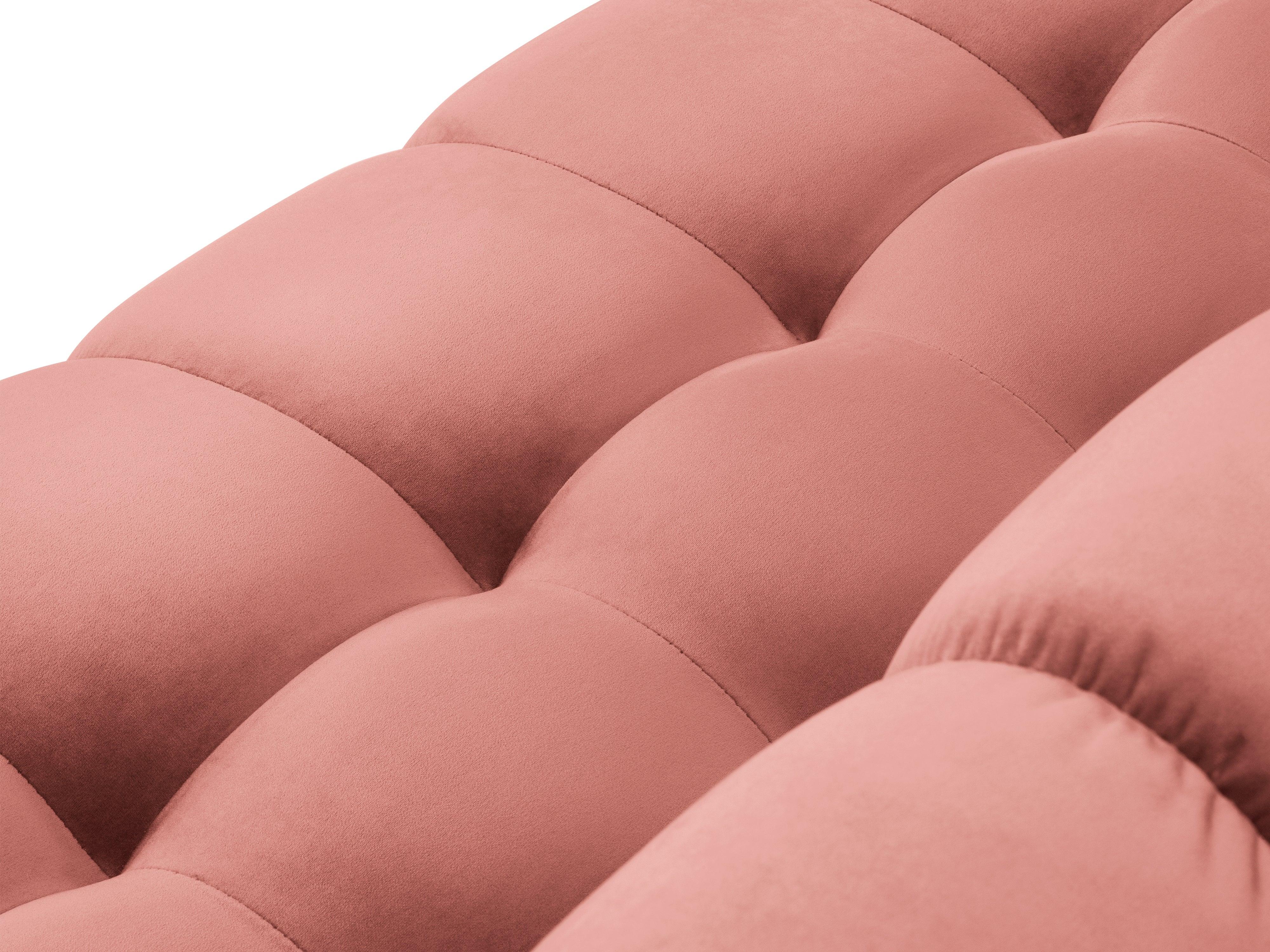Narożnik aksamitny w kształcie U BALI różowy ze złotą podstawą Cosmopolitan Design Eye on Design