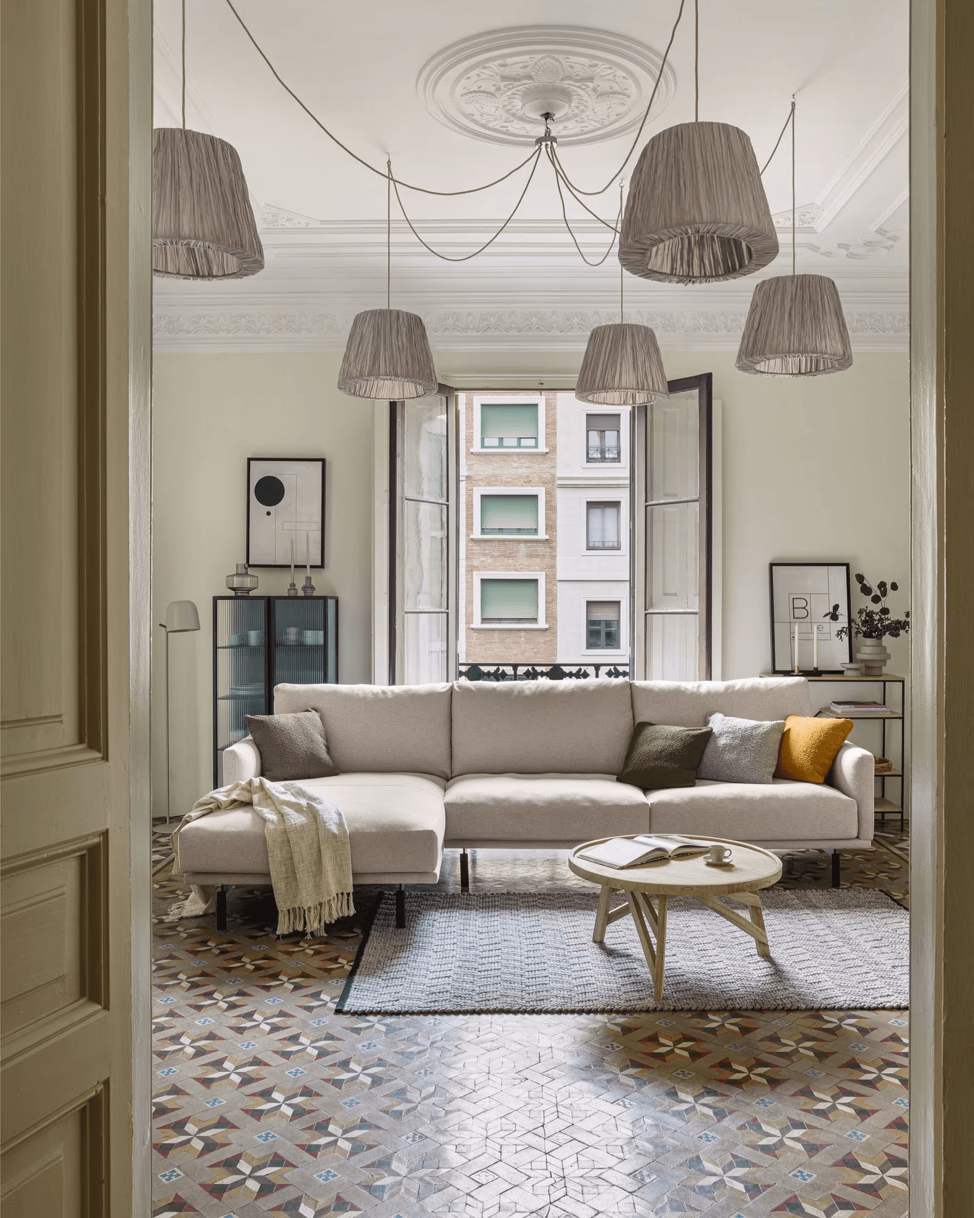 Narożnik lewostronny 4-osobowy GALENE beżowy La Forma Eye on Design