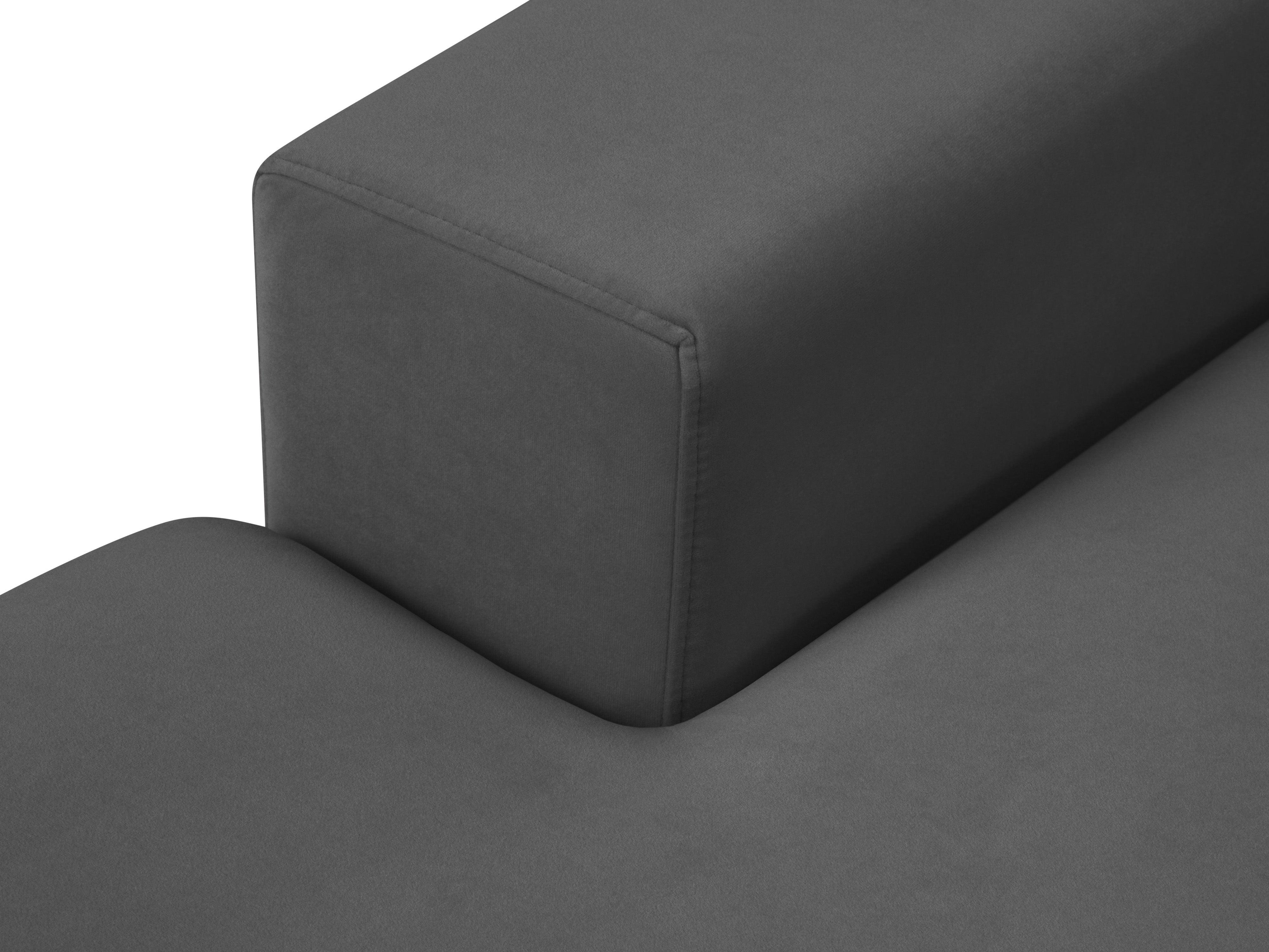 Narożnik lewostronny aksamitny panoramiczny HEBE ciemnoszary Mazzini Sofas Eye on Design