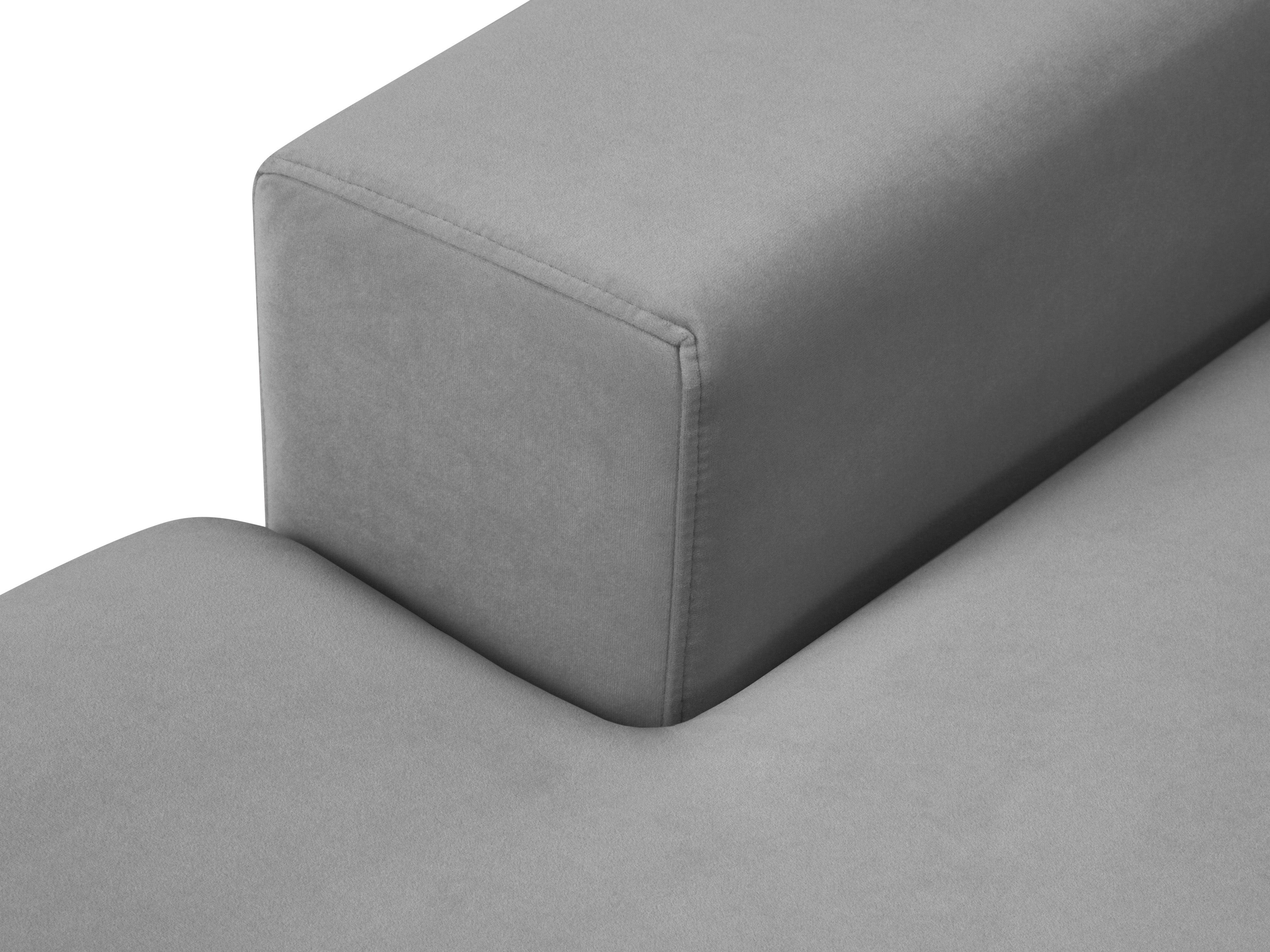 Narożnik lewostronny aksamitny panoramiczny HEBE szary Mazzini Sofas Eye on Design