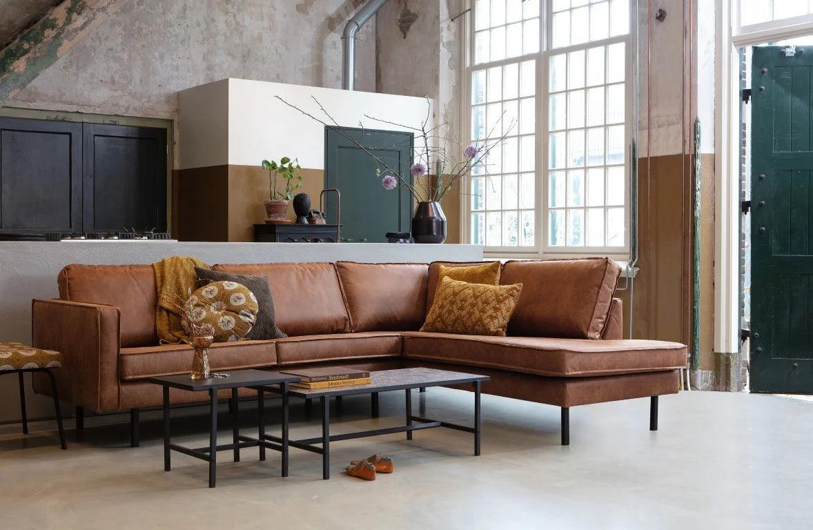 Velvet Sofa Sofa left -sided rodeo khaki
