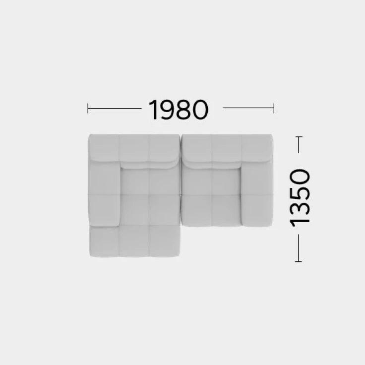 Narożnik lewostronny CHLOE Rosanero 198x135 cm Grupa 0 Eye on Design