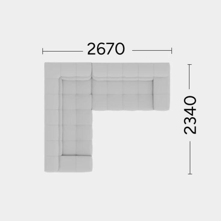 Narożnik lewostronny CHLOE Rosanero 267x234 cm Grupa 0 Eye on Design