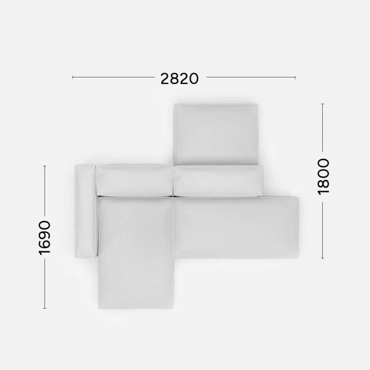 Narożnik lewostronny CUSHIONS Rosanero 282x180x169 cm Grupa 0 Nie Eye on Design