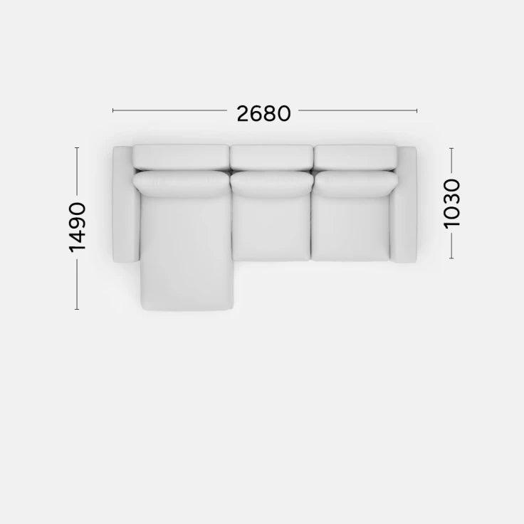 Narożnik lewostronny LENA Rosanero 268x103x149 cm Grupa 0 Eye on Design