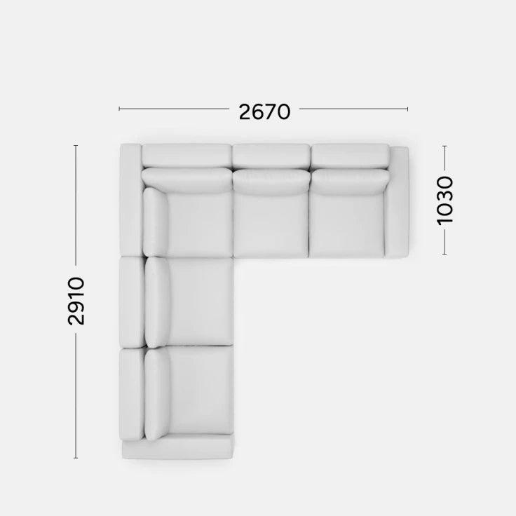 Narożnik lewostronny LENA Rosanero 267x103x291 cm Grupa 0 Eye on Design
