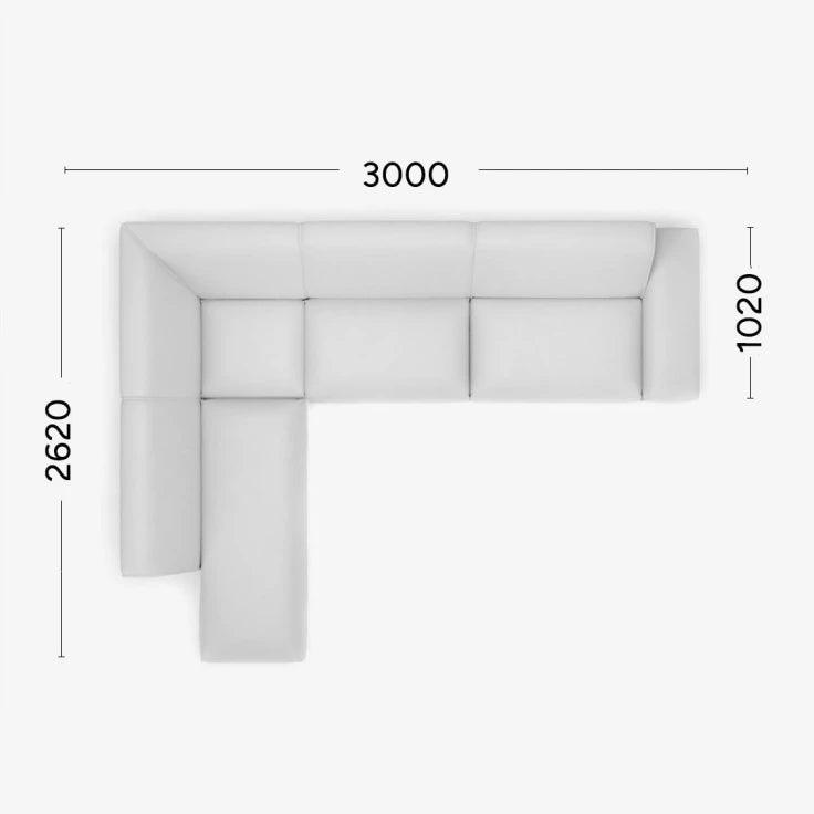 Narożnik lewostronny MOOD Rosanero 300x262x102 cm Grupa 0 Eye on Design