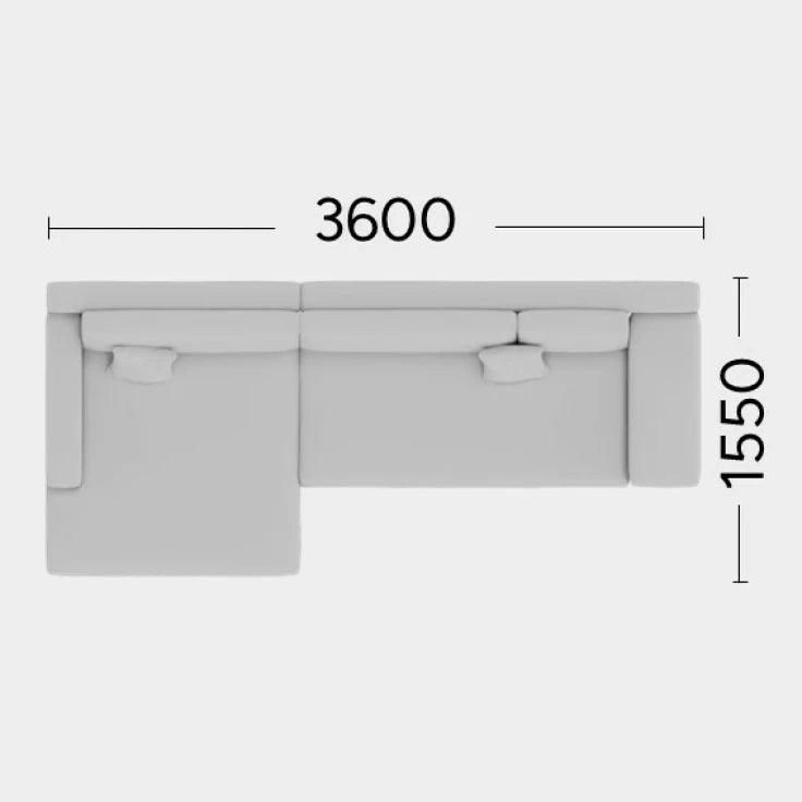 Narożnik lewostronny MYSTIC Rosanero 360x155 cm Grupa 0 Eye on Design