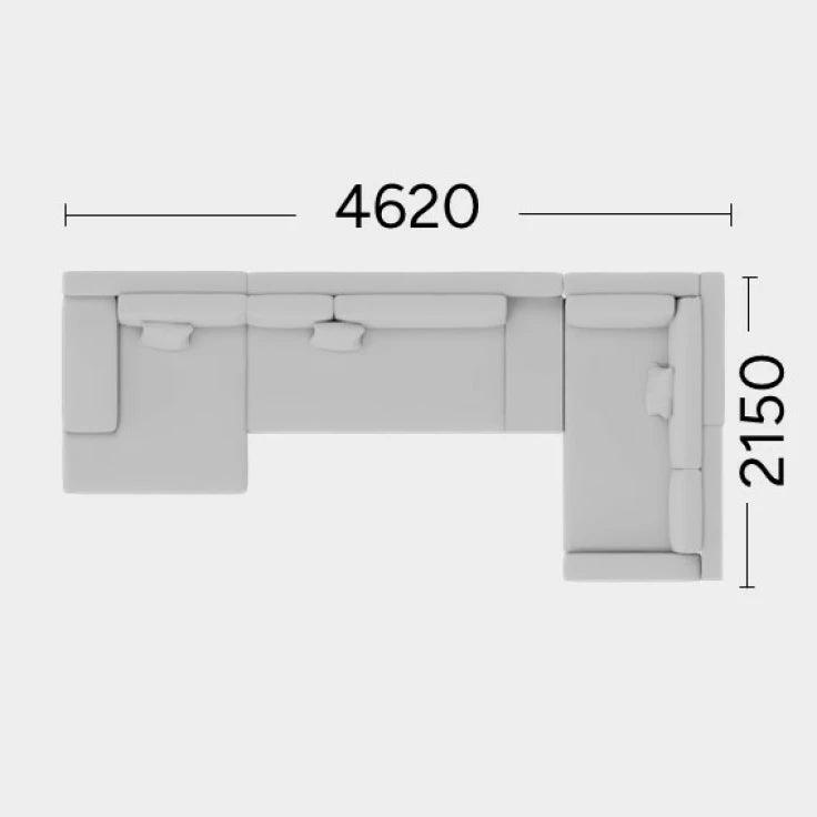 Narożnik lewostronny MYSTIC Rosanero 462x215 cm Grupa 0 Eye on Design