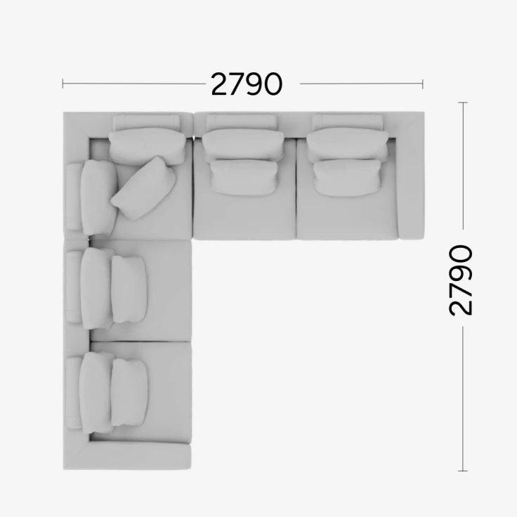 Narożnik lewostronny NOLA Rosanero 279x279 cm Grupa 0 Eye on Design