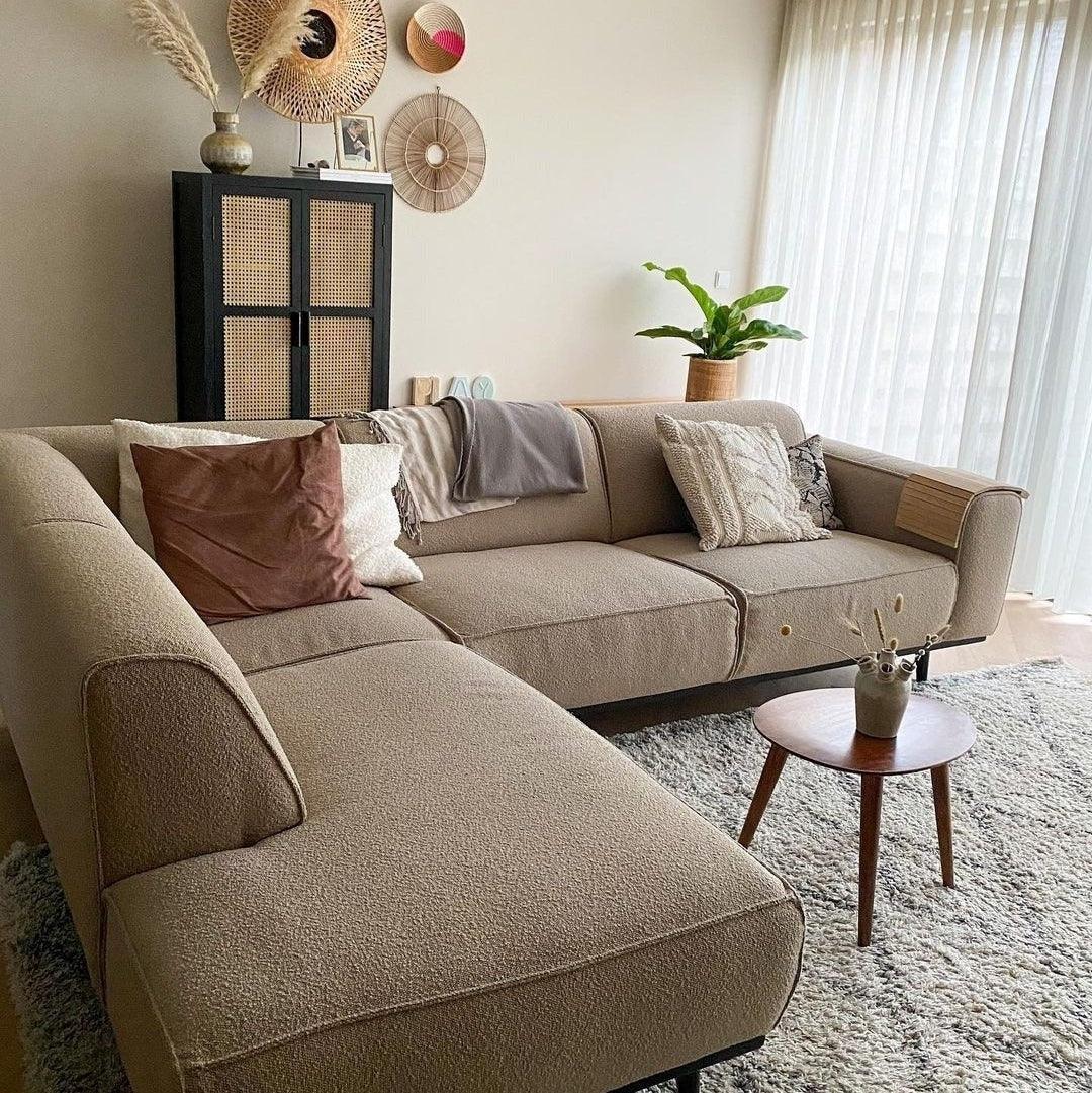 Narożnik lewostronny STATEMENT boucle beżowy Be Pure Eye on Design