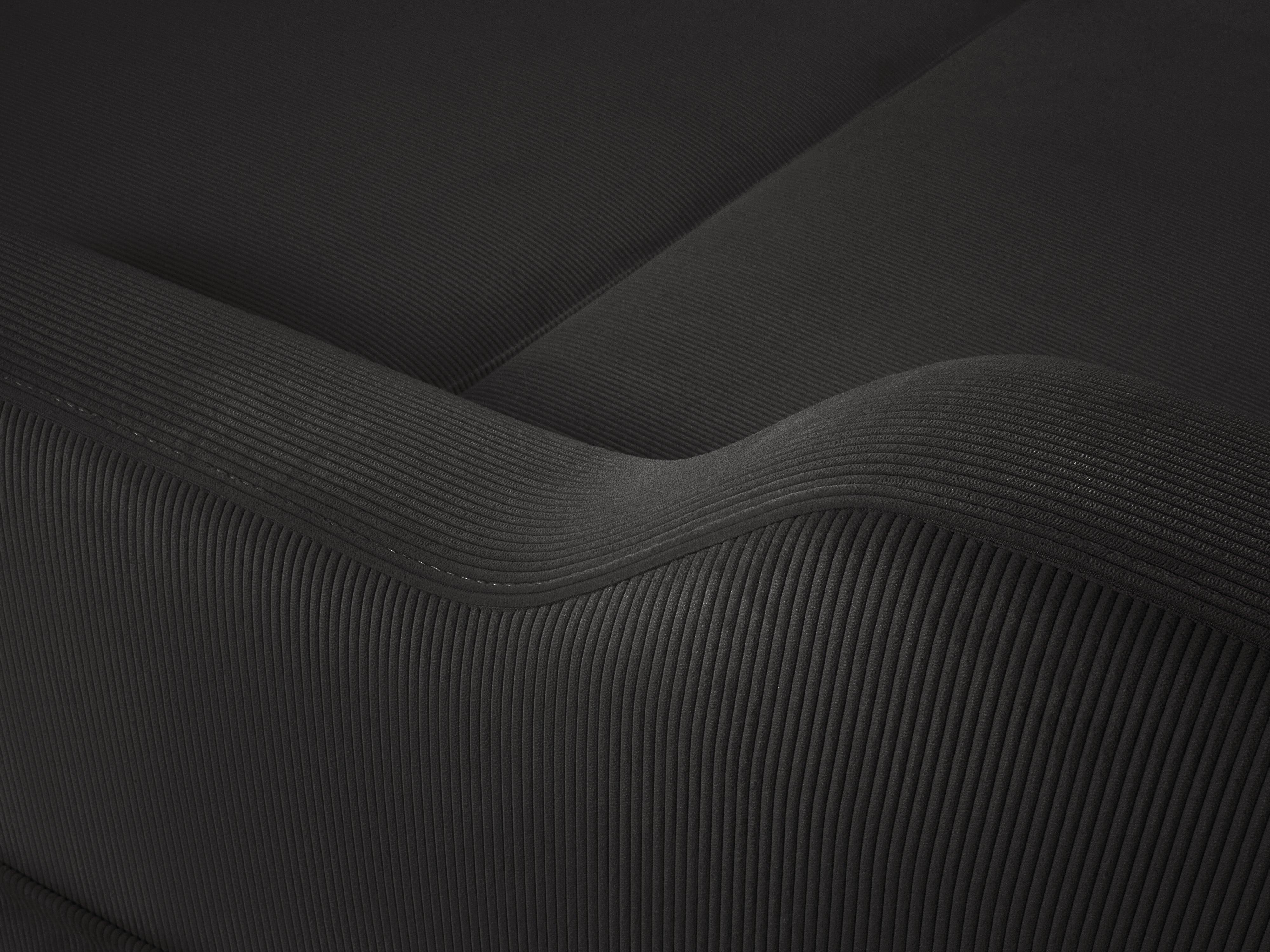 Narożnik lewostronny sztruksowy z funkcją spania ROSE ciemnoszary Mazzini Sofas Eye on Design