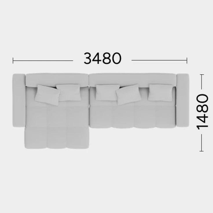 Narożnik lewostronny TUFTI Rosanero 348x148 cm Grupa 0 Eye on Design