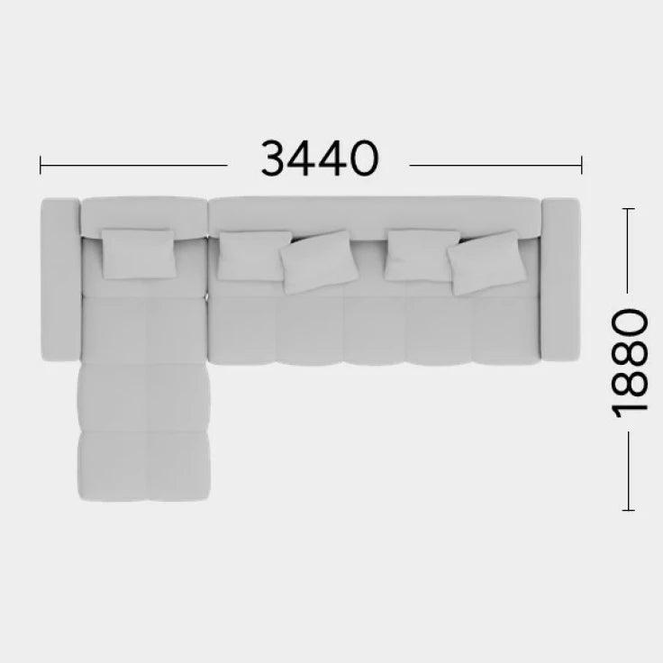 Narożnik lewostronny TUFTI Rosanero 344x188 cm Grupa 0 Eye on Design
