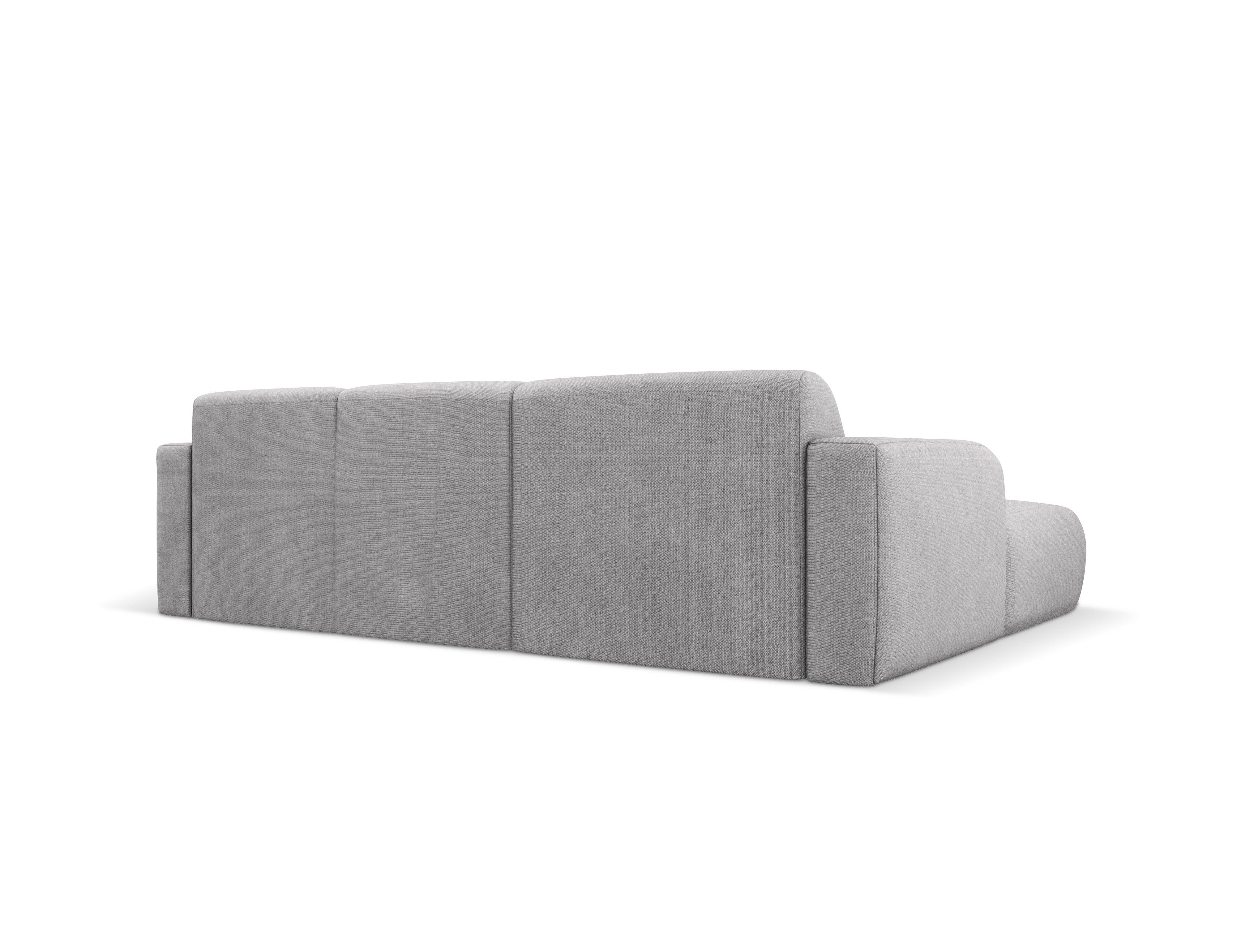 Narożnik lewostronny w tkaninie chenillowej 4-osobowy LOLA jasnoszary Windsor & Co Eye on Design