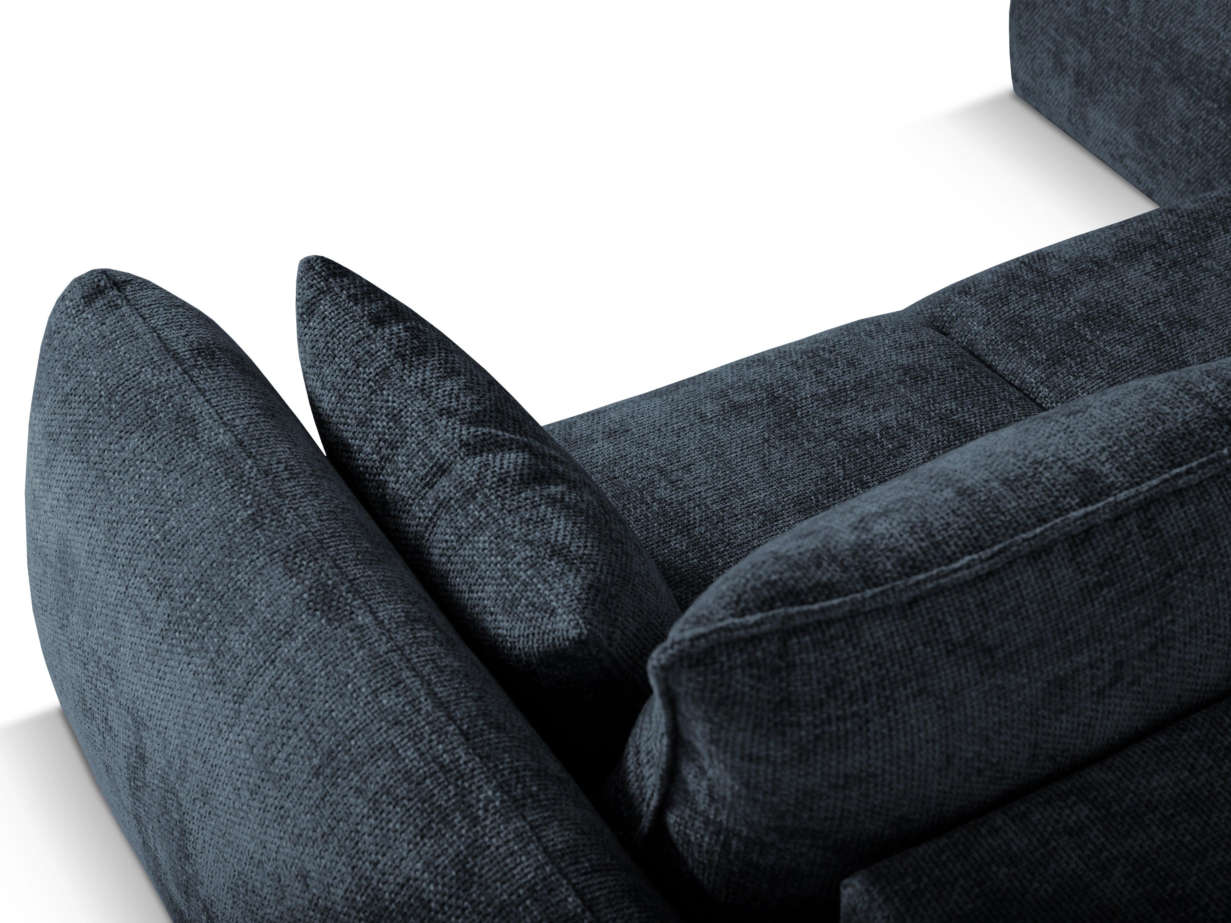 Narożnik lewostronny z funkcją spania MATERA granatowy szenil Cosmopolitan Design Eye on Design