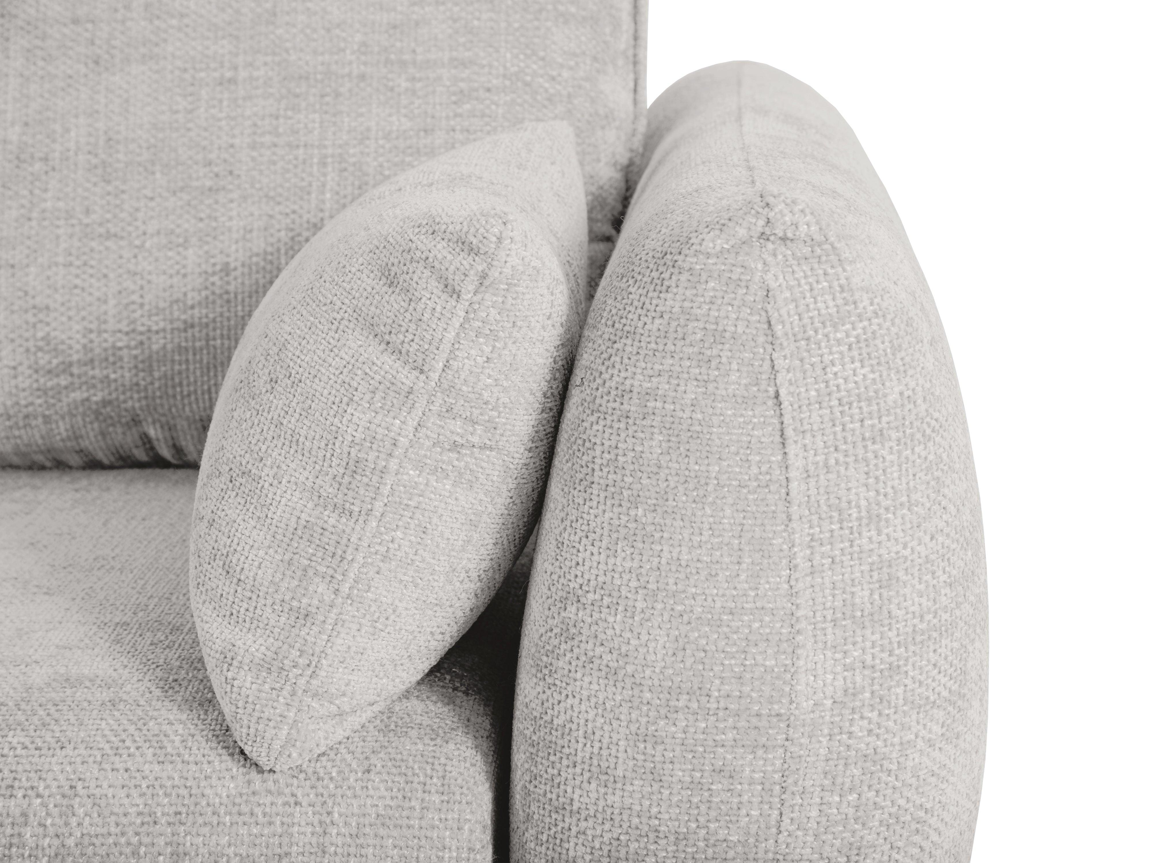 Narożnik lewostronny z funkcją spania MATERA jasnoszary szenil Cosmopolitan Design Eye on Design