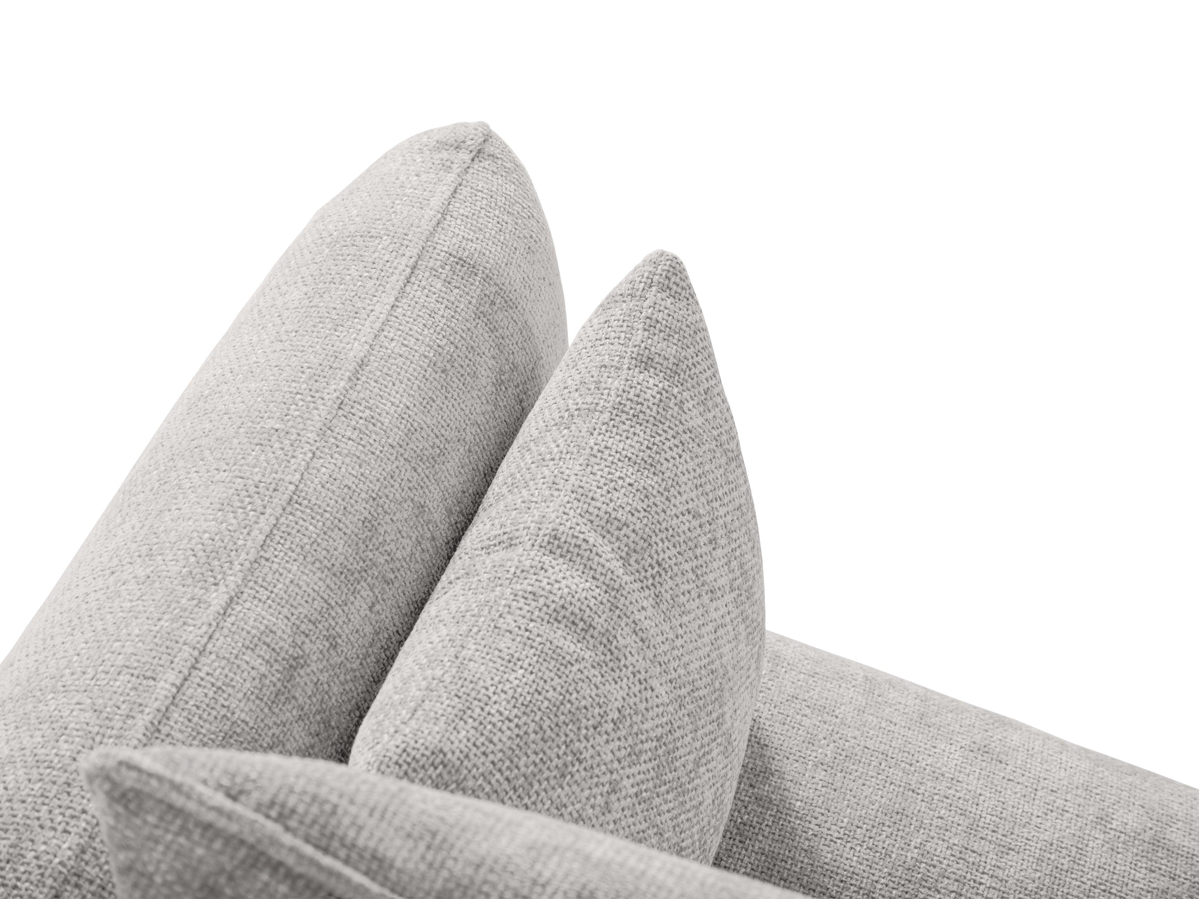 Narożnik lewostronny z funkcją spania MATERA jasnoszary szenil Cosmopolitan Design Eye on Design