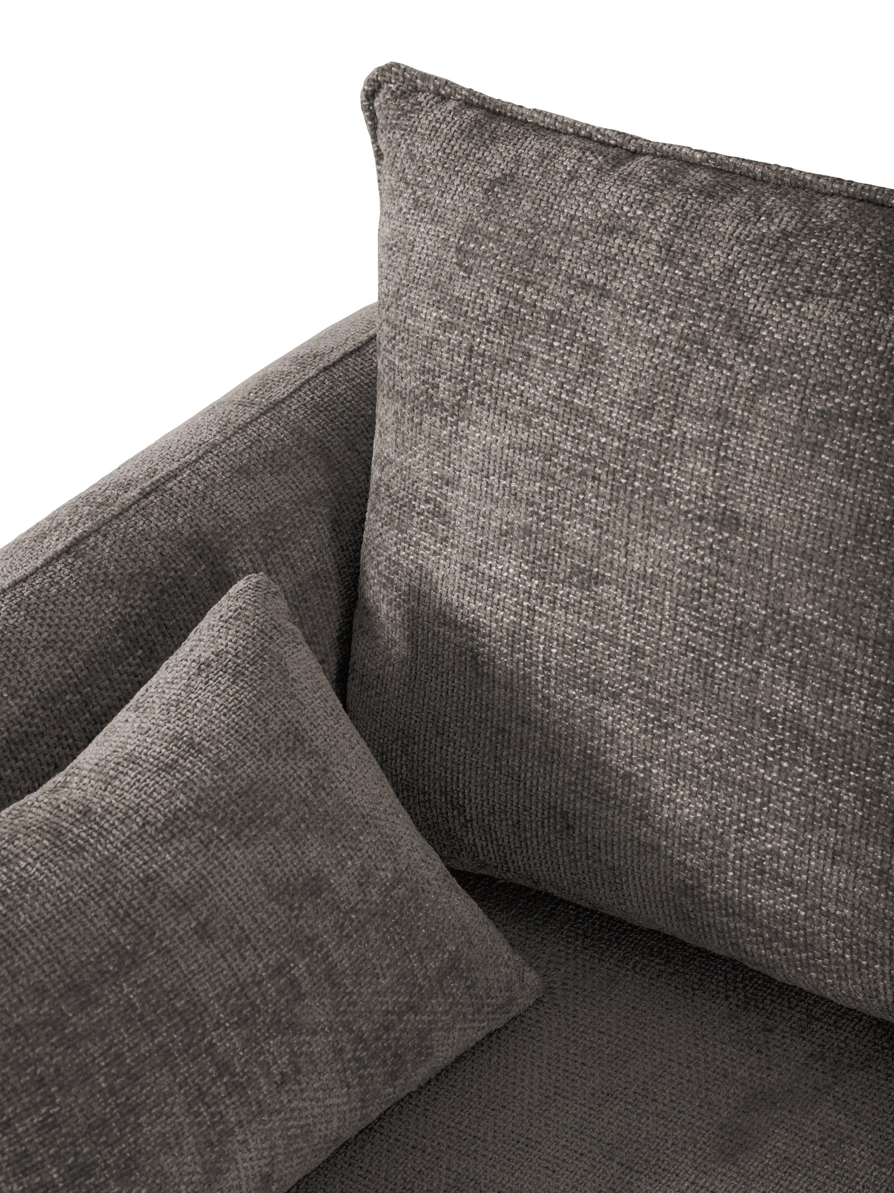 Narożnik lewostronny z funkcją spania MATERA szary szenil Cosmopolitan Design Eye on Design