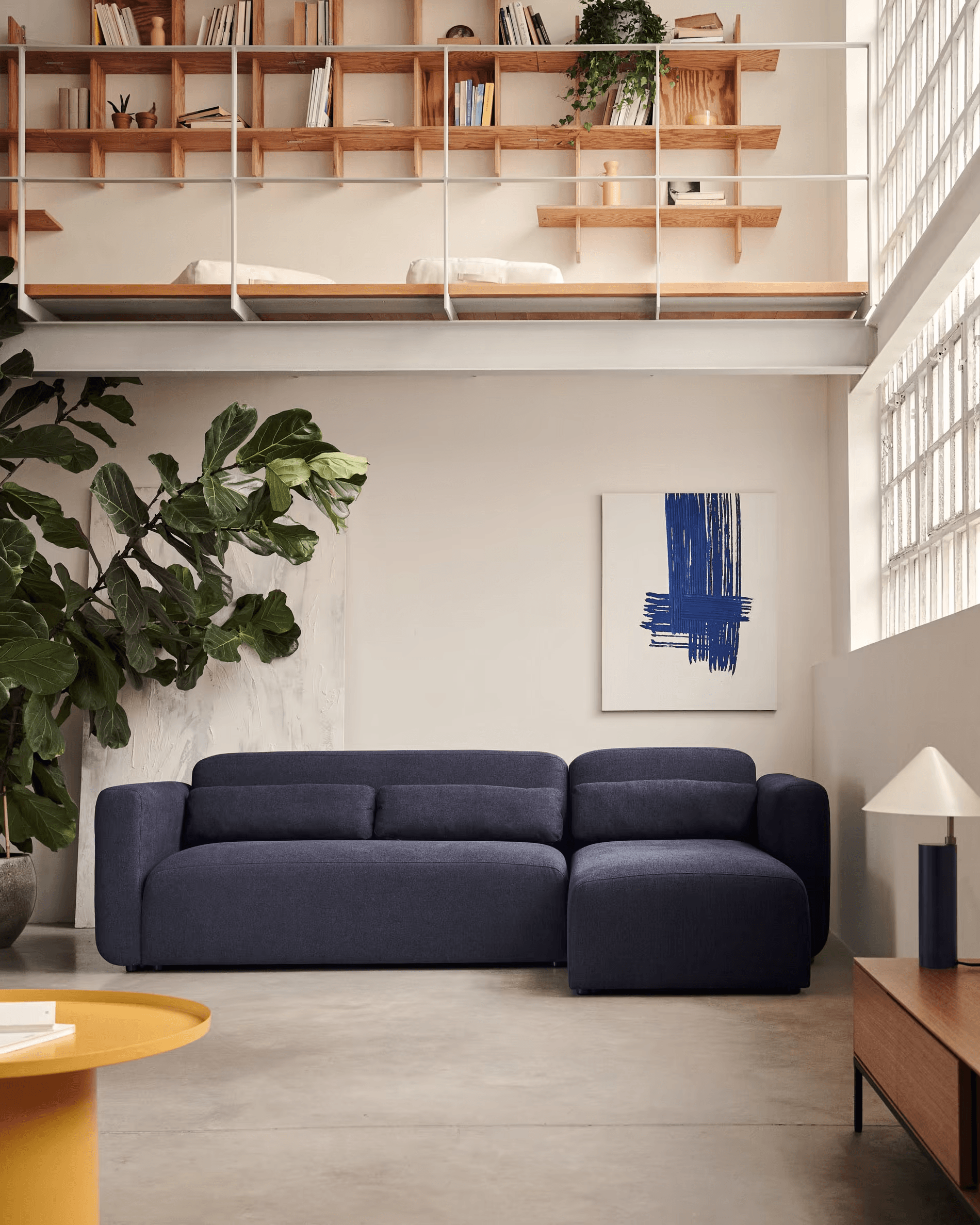 Narożnik modułowy 3-osobowy uniwersalny NEOM niebieski La Forma Eye on Design