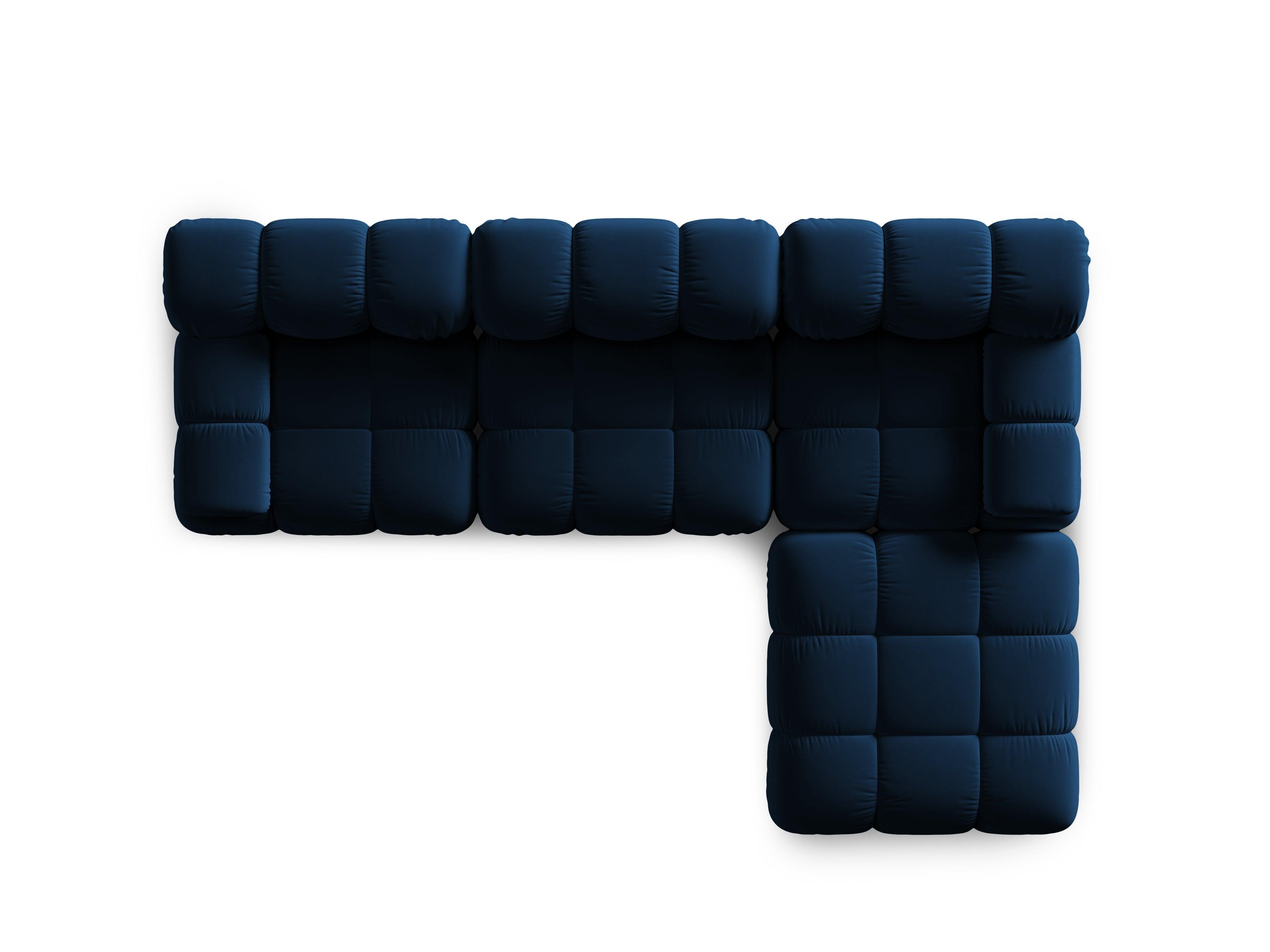 Narożnik modułowy aksamitny 4-osobowy TROPEA granat królewski Milo Casa Eye on Design