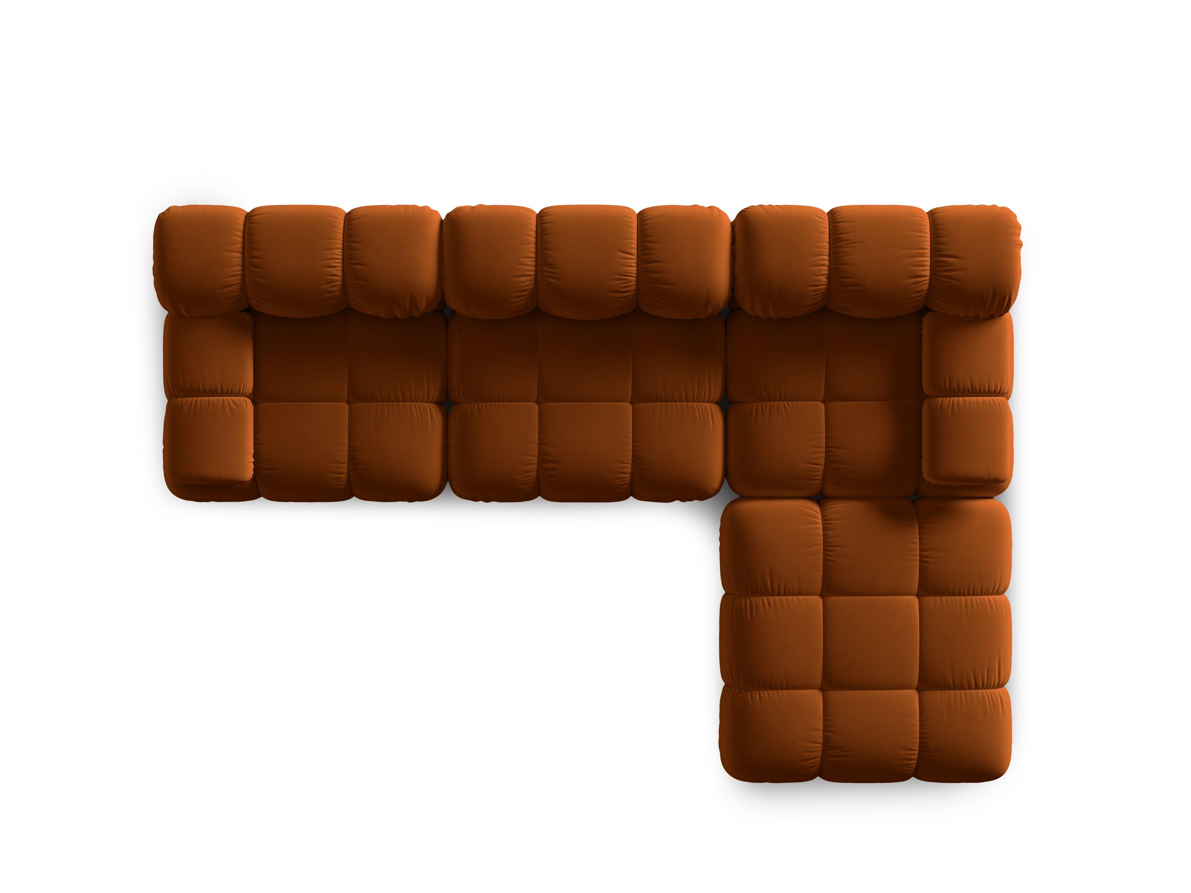 Narożnik modułowy aksamitny 4-osobowy TROPEA terracotta Milo Casa Eye on Design