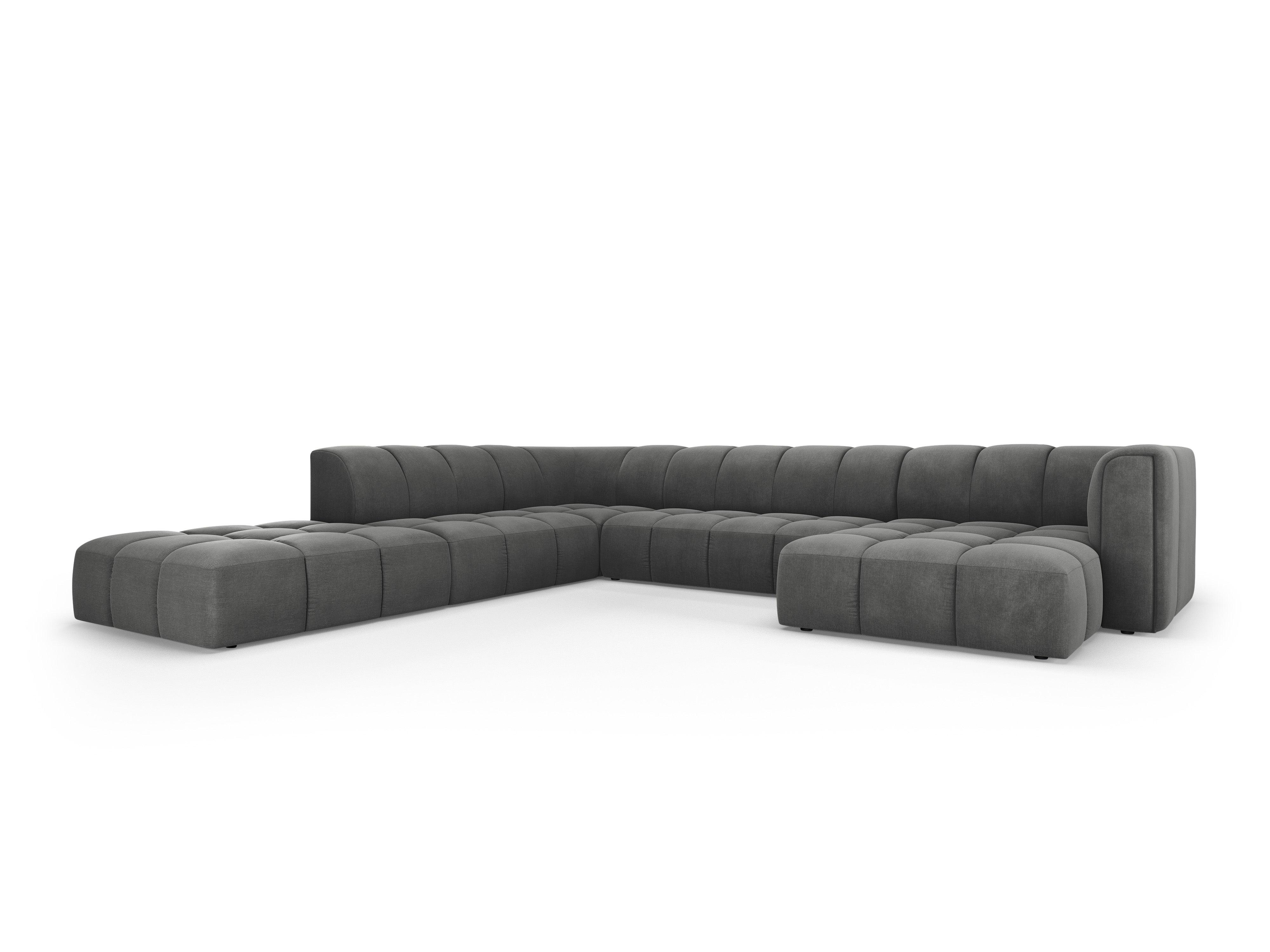 Narożnik panoramiczny lewostronny FRANCESCA ciemnoszary szenil Milo Casa Eye on Design