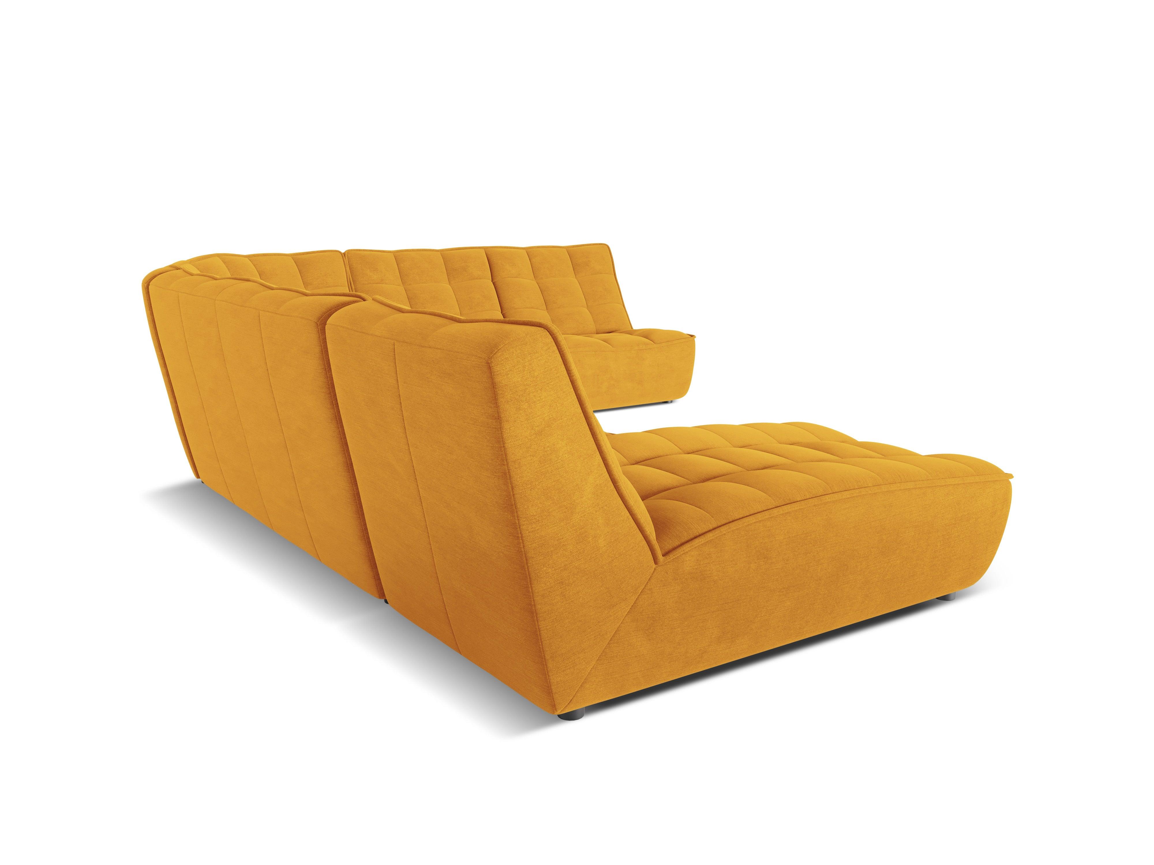 Narożnik panoramiczny prawostronny MONI musztardowy Maison Heritage Eye on Design