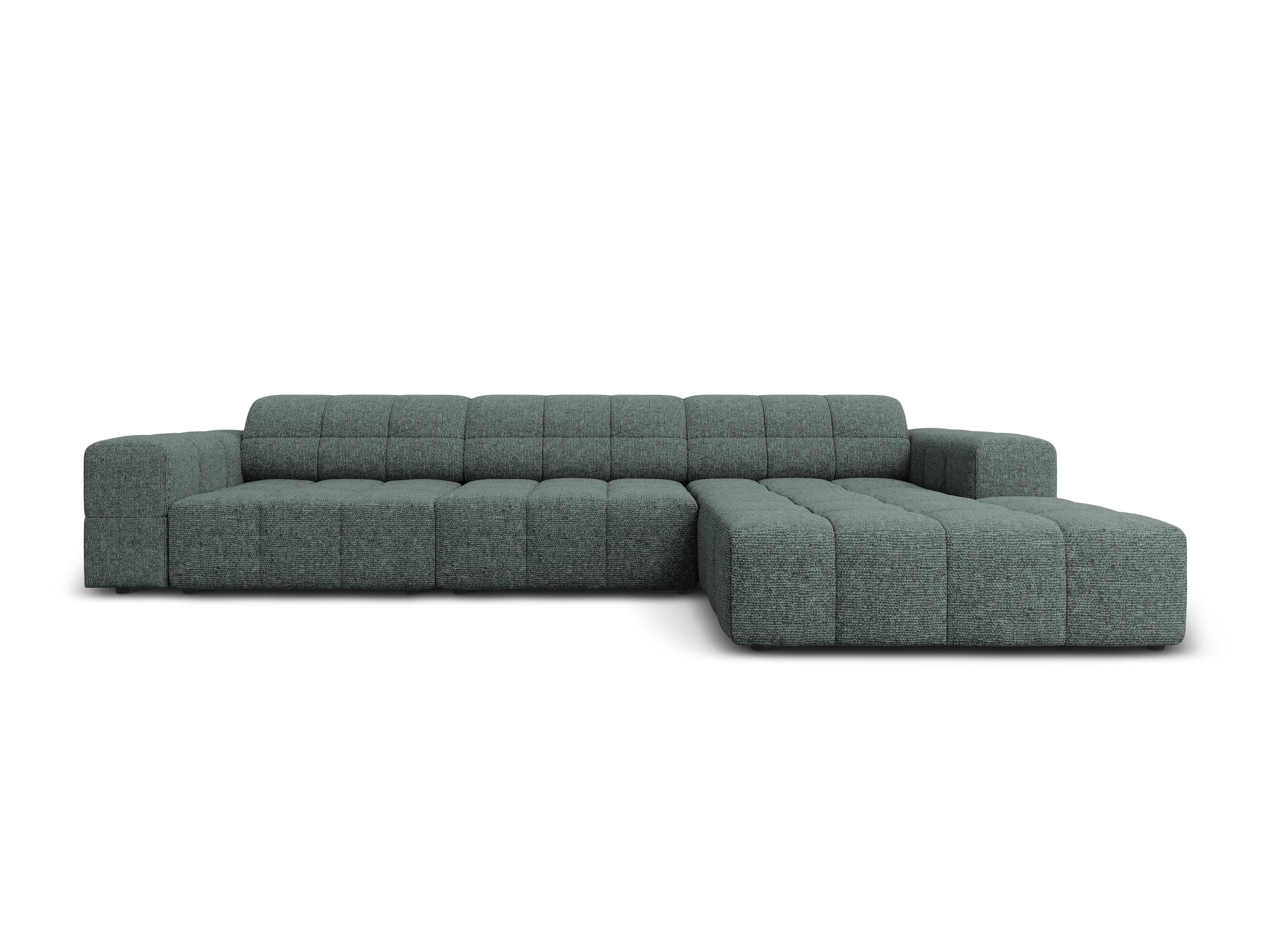 Narożnik prawostronny 4-osobowy CHICAGO petrol szenil Cosmopolitan Design Eye on Design