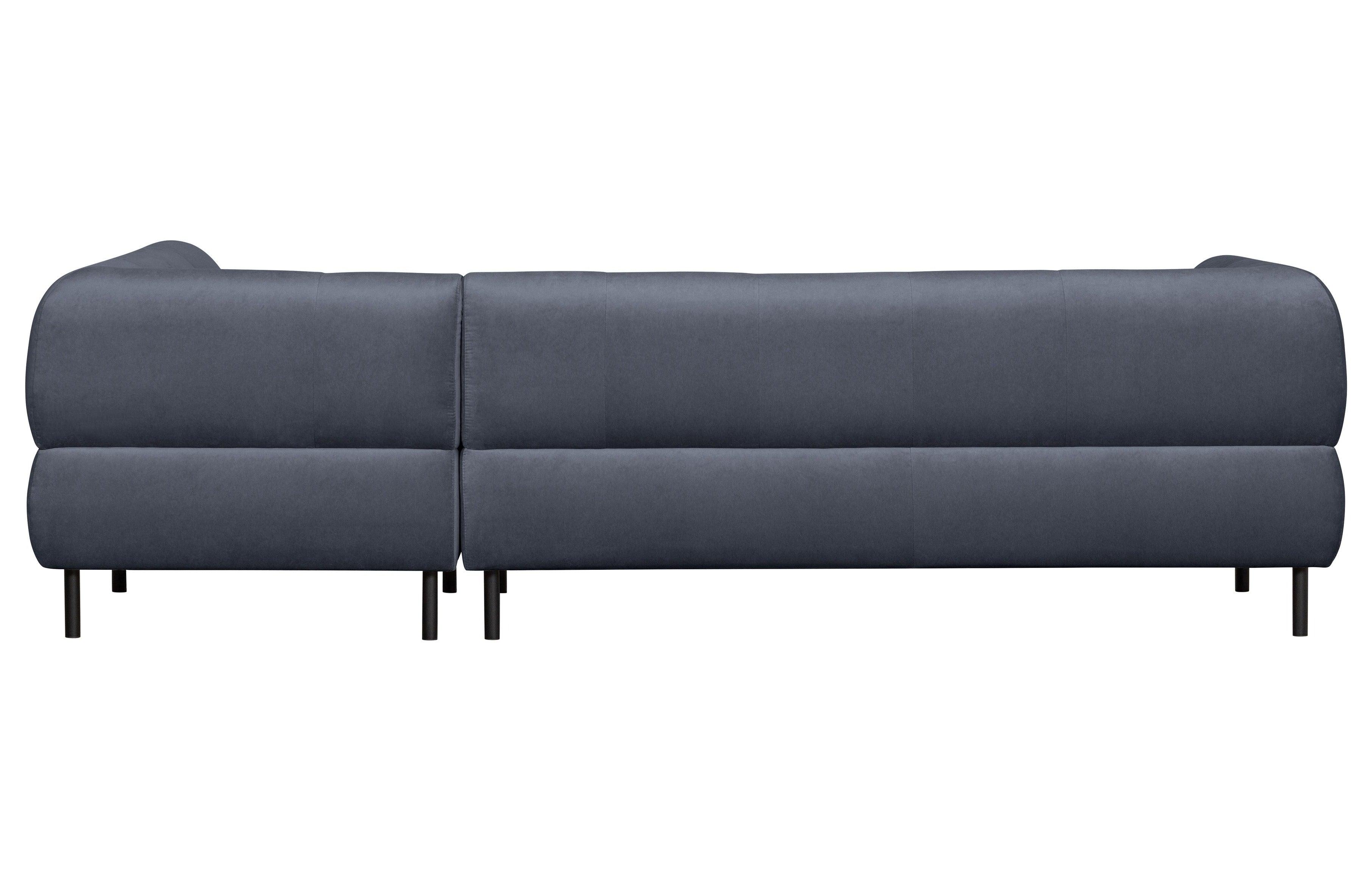 Narożnik prawostronny aksamitny LLOYD antracytowy Woood Exclusive Eye on Design