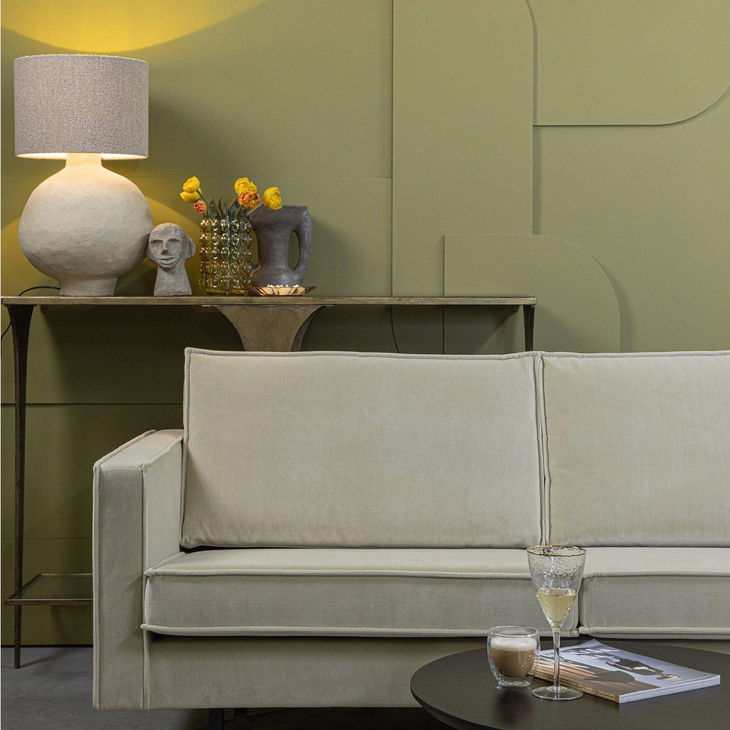 Narożnik prawostronny aksamitny RODEO pistacjowy Be Pure Eye on Design