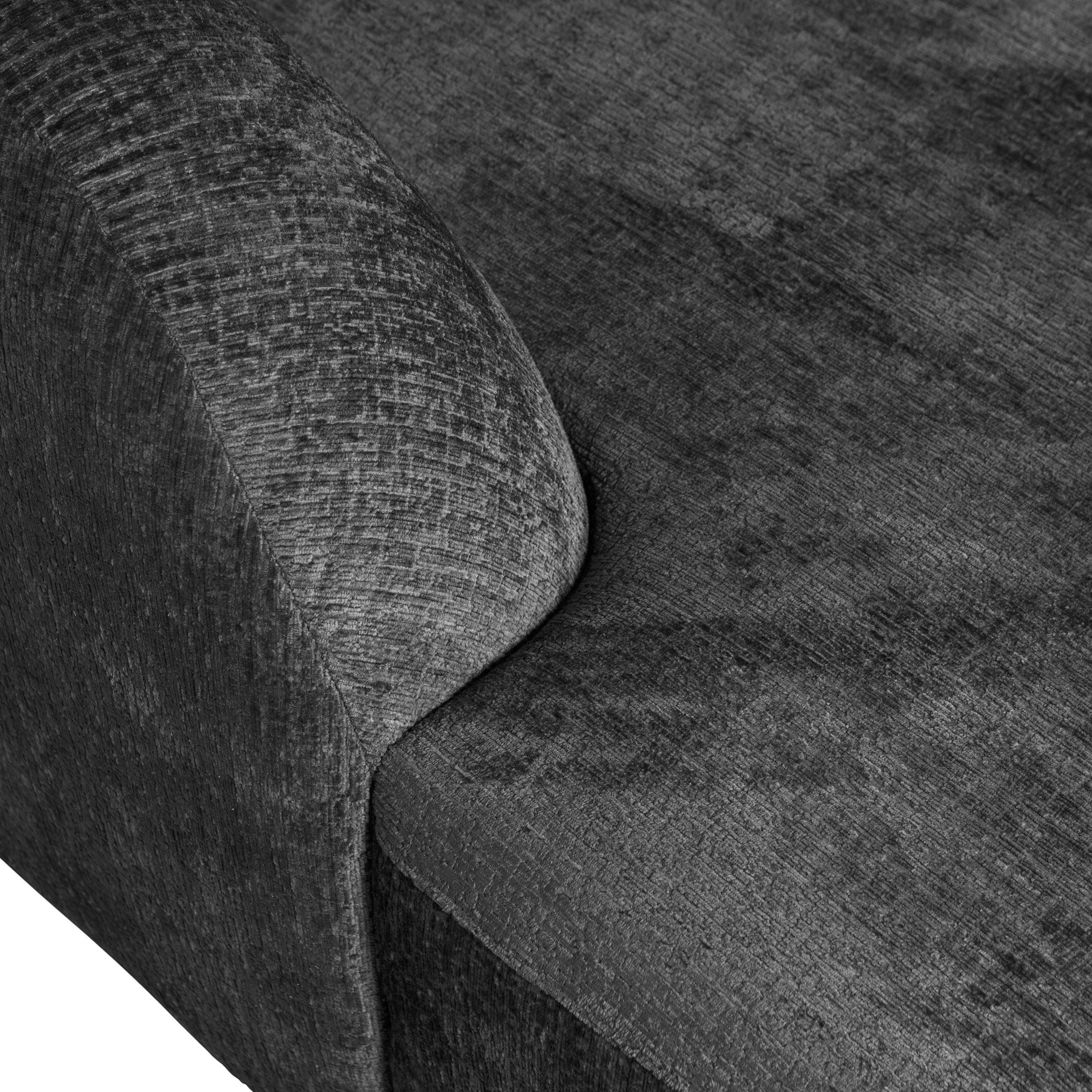 Narożnik prawostronny aksamitny SLOPING ciemnoszary Be Pure Eye on Design