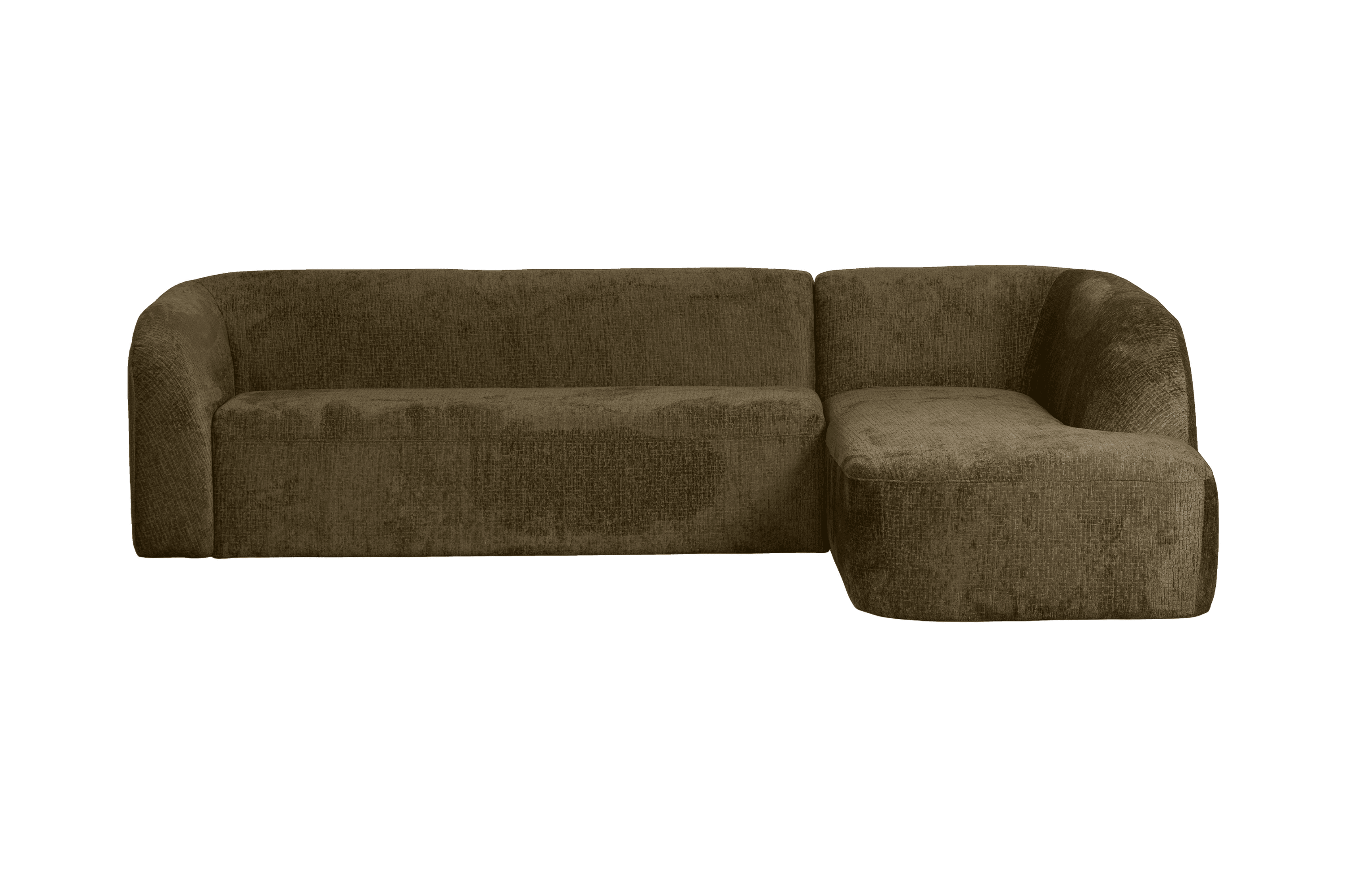 Narożnik prawostronny aksamitny SLOPING ciemnozielony Be Pure Eye on Design