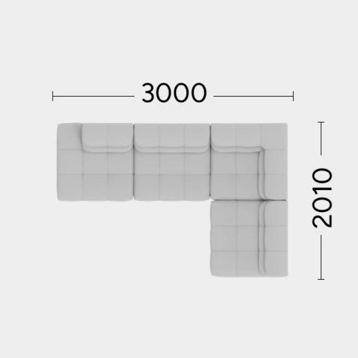 Narożnik prawostronny CHLOE Rosanero 300x201 cm Grupa 0 Eye on Design
