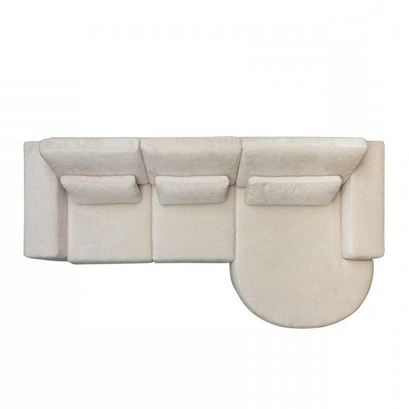 Narożnik prawostronny FELIX kremowy szenil Richmond Interiors Eye on Design