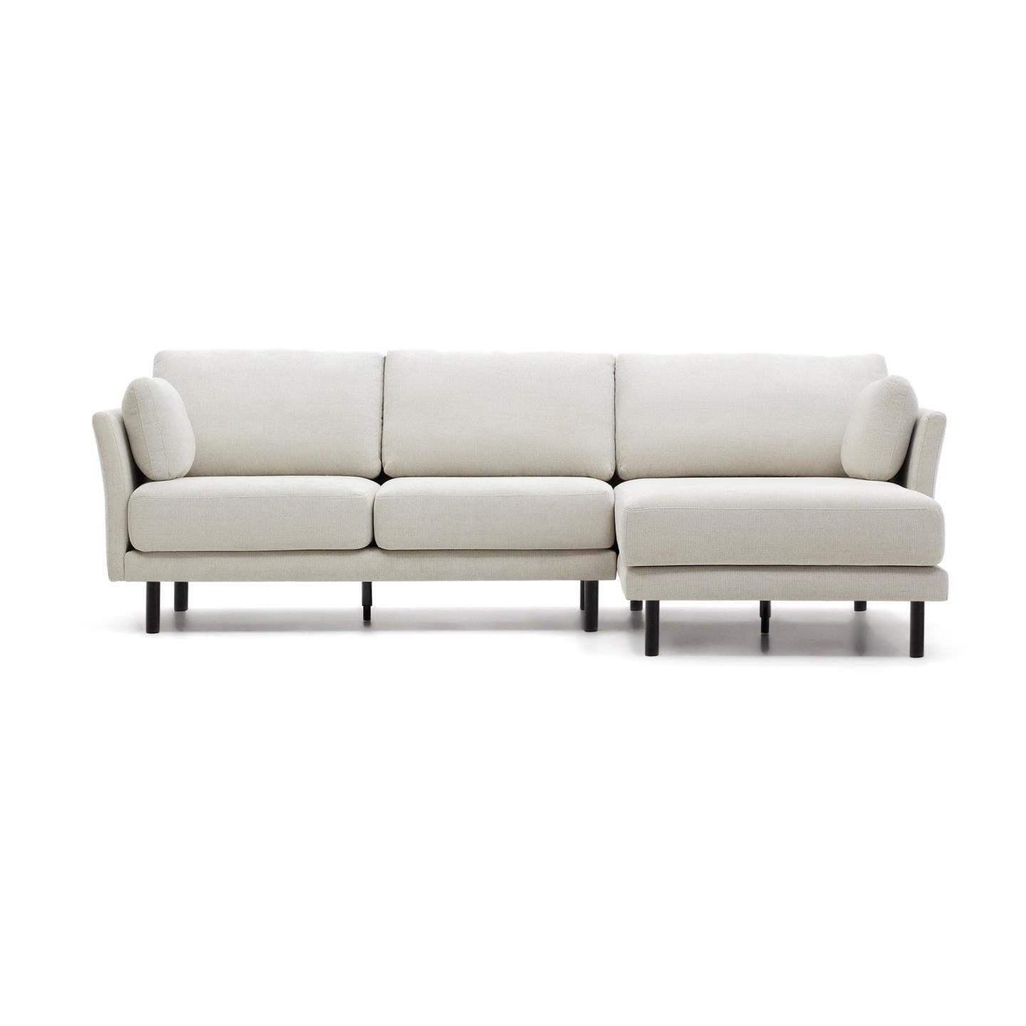 Narożnik prawostronny GILMA perłowy z czarną podstawą La Forma Eye on Design