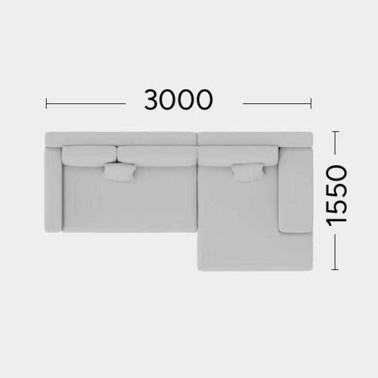 Narożnik prawostronny MYSTIC Rosanero 300x155 cm Grupa 0 Eye on Design