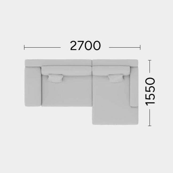 Narożnik prawostronny MYSTIC Rosanero 270x155 cm Grupa 0 Eye on Design