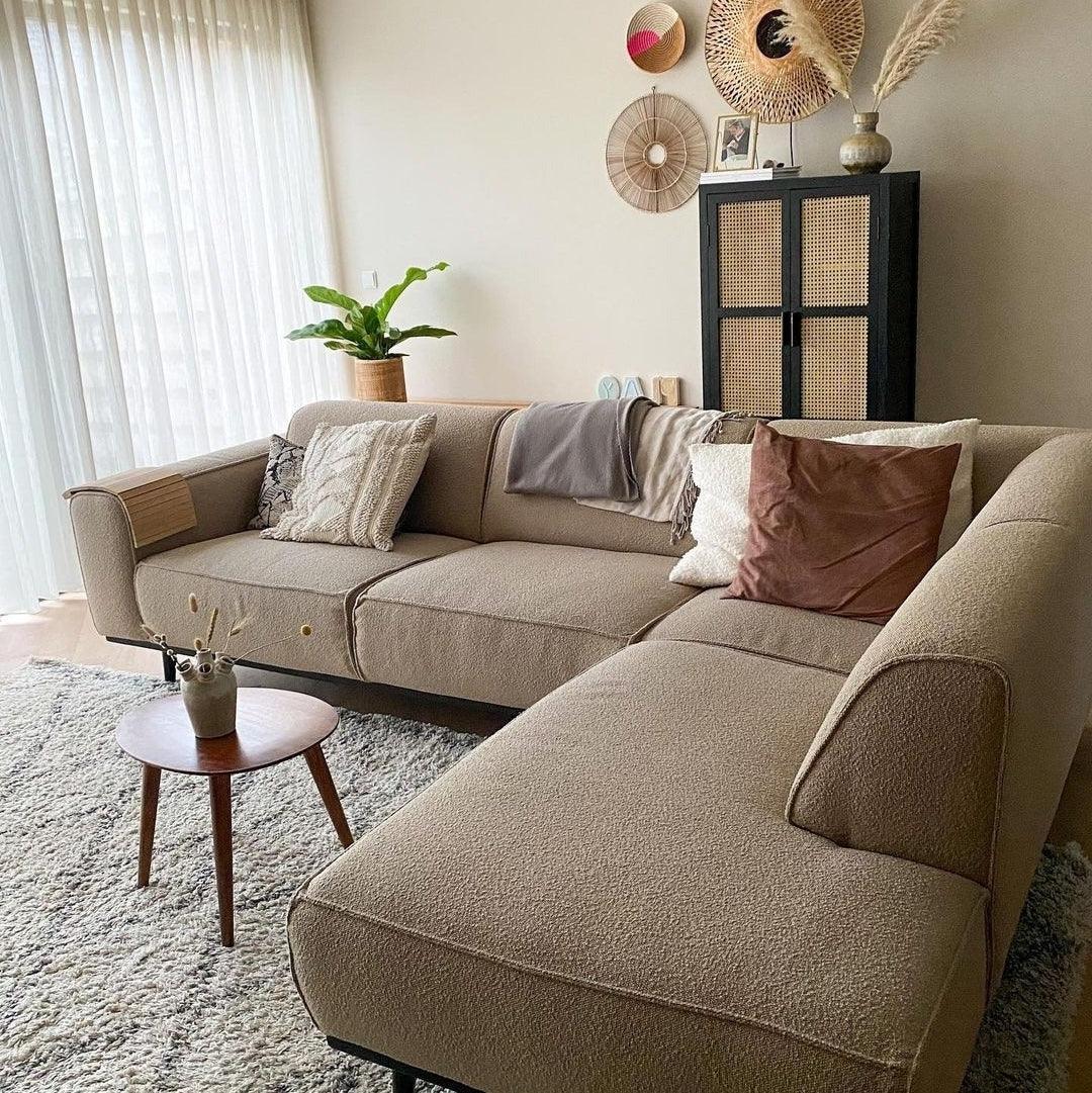 Narożnik prawostronny STATEMENT boucle kasztanowy Be Pure Eye on Design