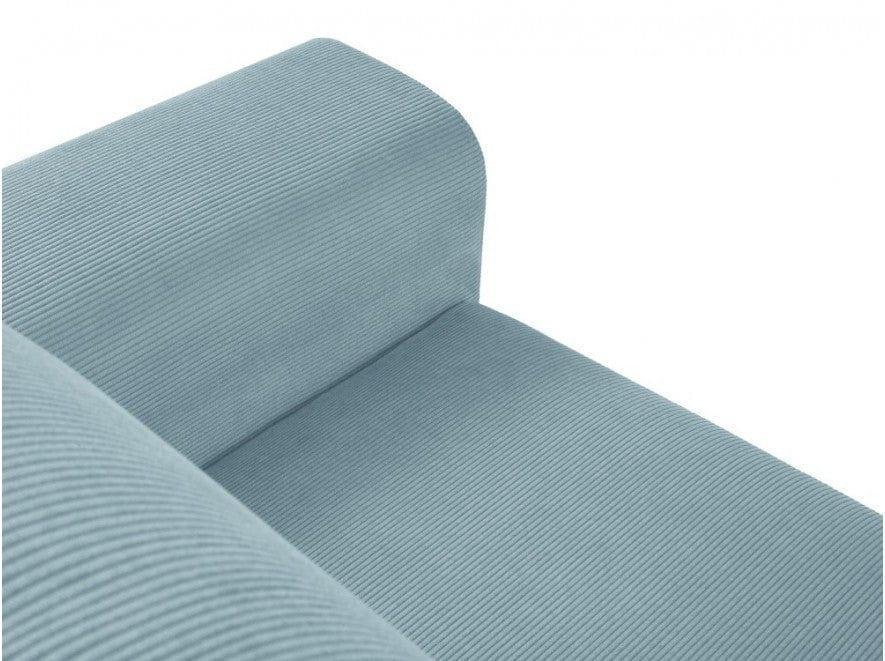 Narożnik prawostronny sztruksowy z funkcją spania KYOTO jasnoniebieski Cosmopolitan Design Eye on Design