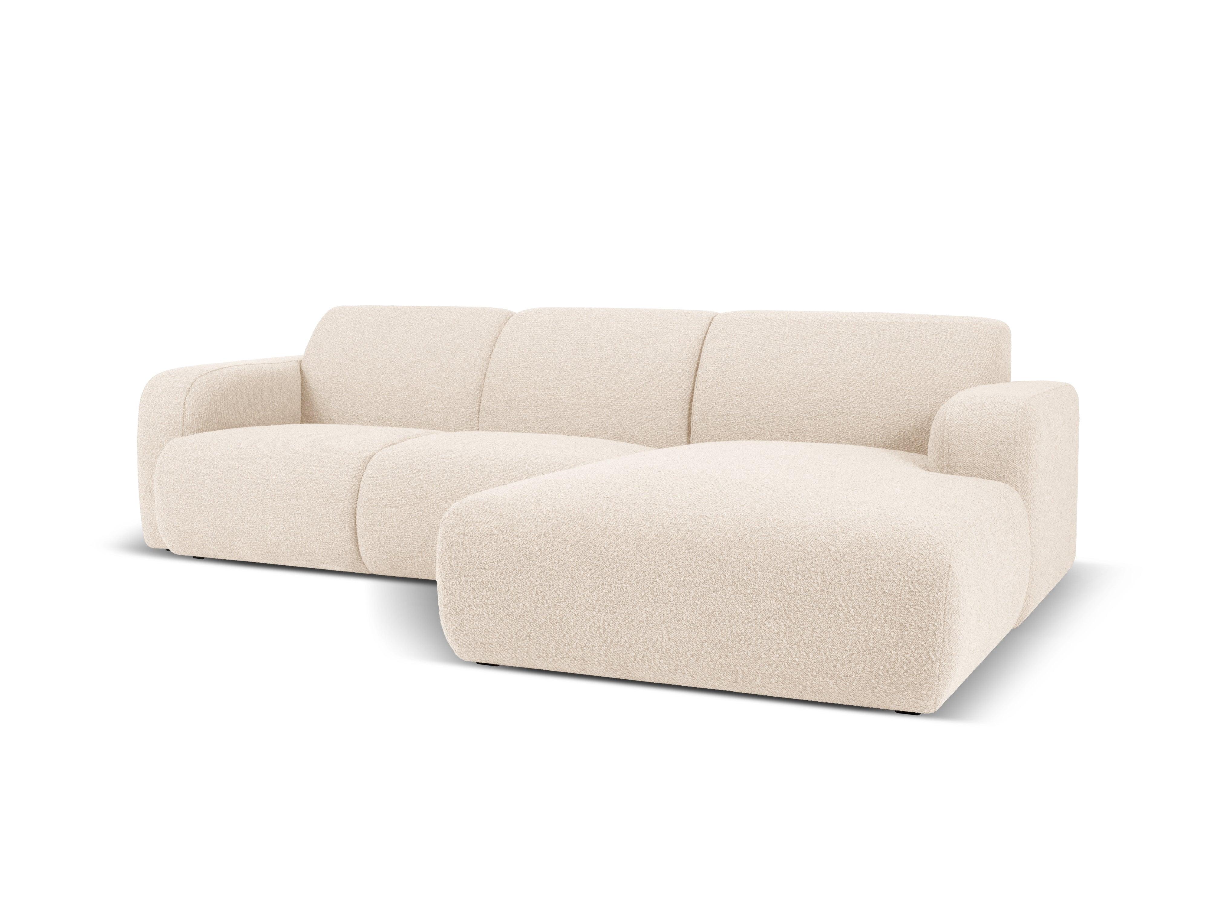 Narożnik prawostronny w tkaninie boucle 4-osobowy LOLA beżowy Windsor & Co Eye on Design