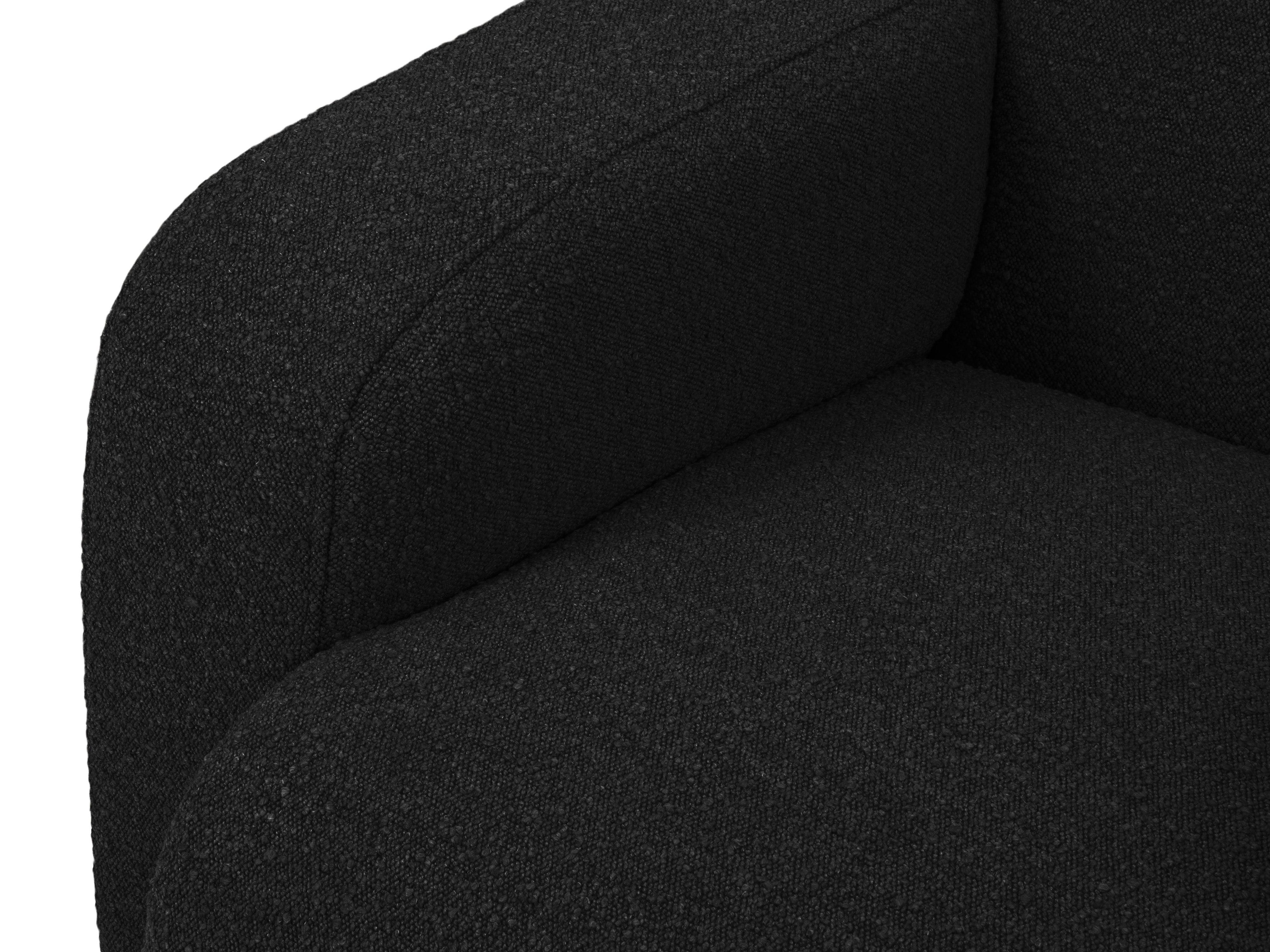 Narożnik prawostronny w tkaninie boucle 4-osobowy LOLA czarny Windsor & Co Eye on Design