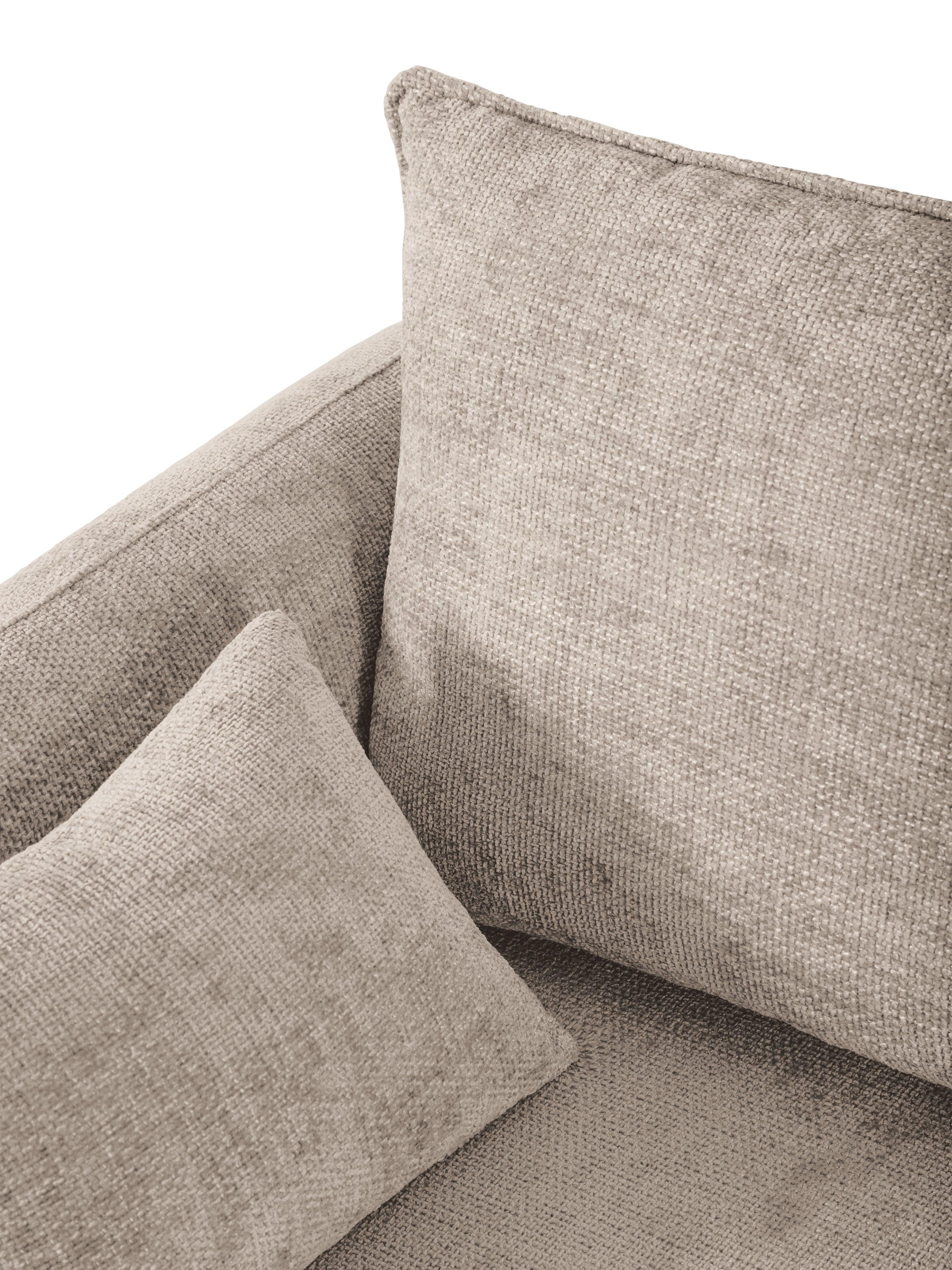 Narożnik prawostronny z funkcją spania MATERA beżowy szenil Cosmopolitan Design Eye on Design