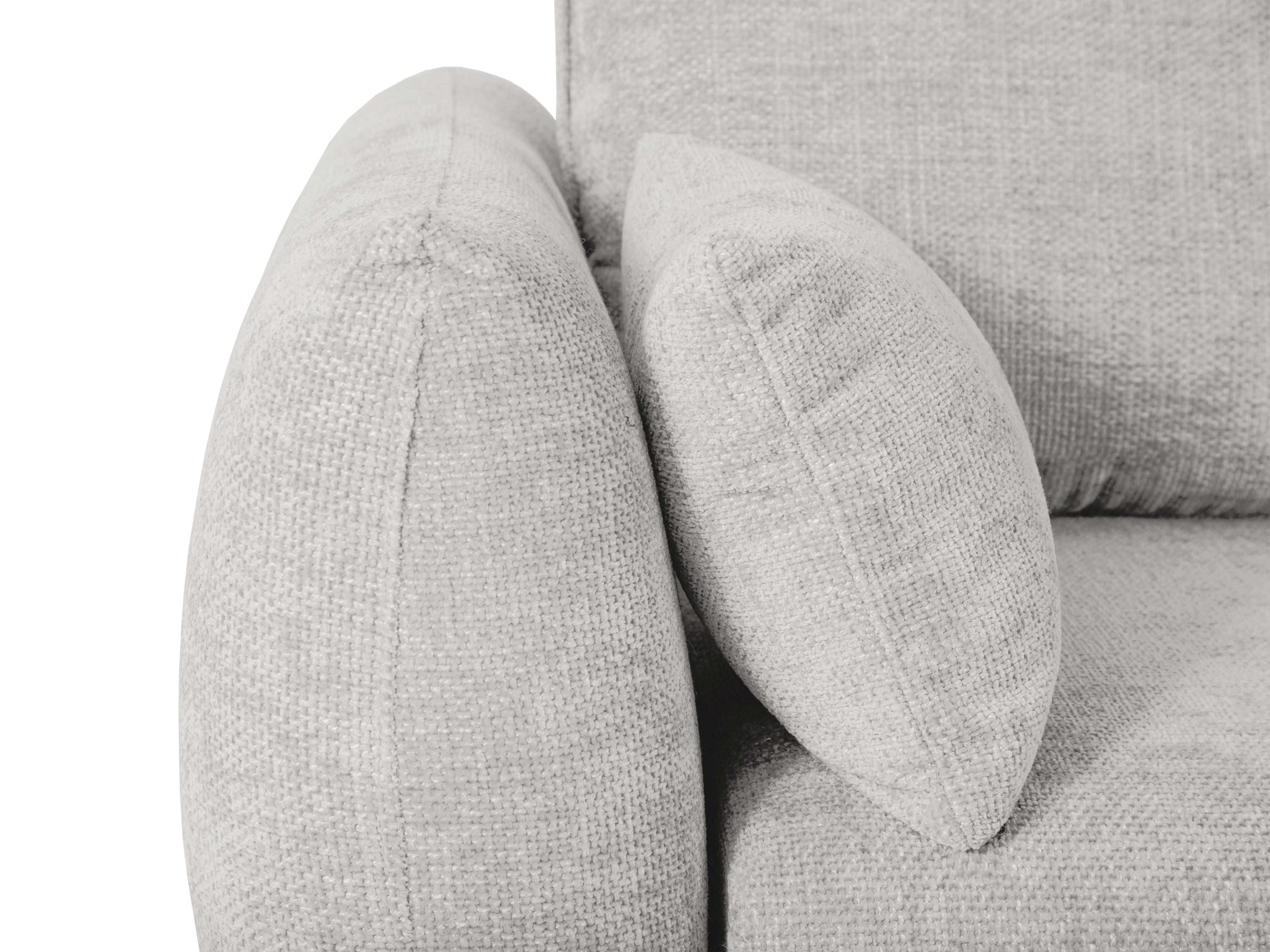 Narożnik prawostronny z funkcją spania MATERA jasnoszary szenil Cosmopolitan Design Eye on Design