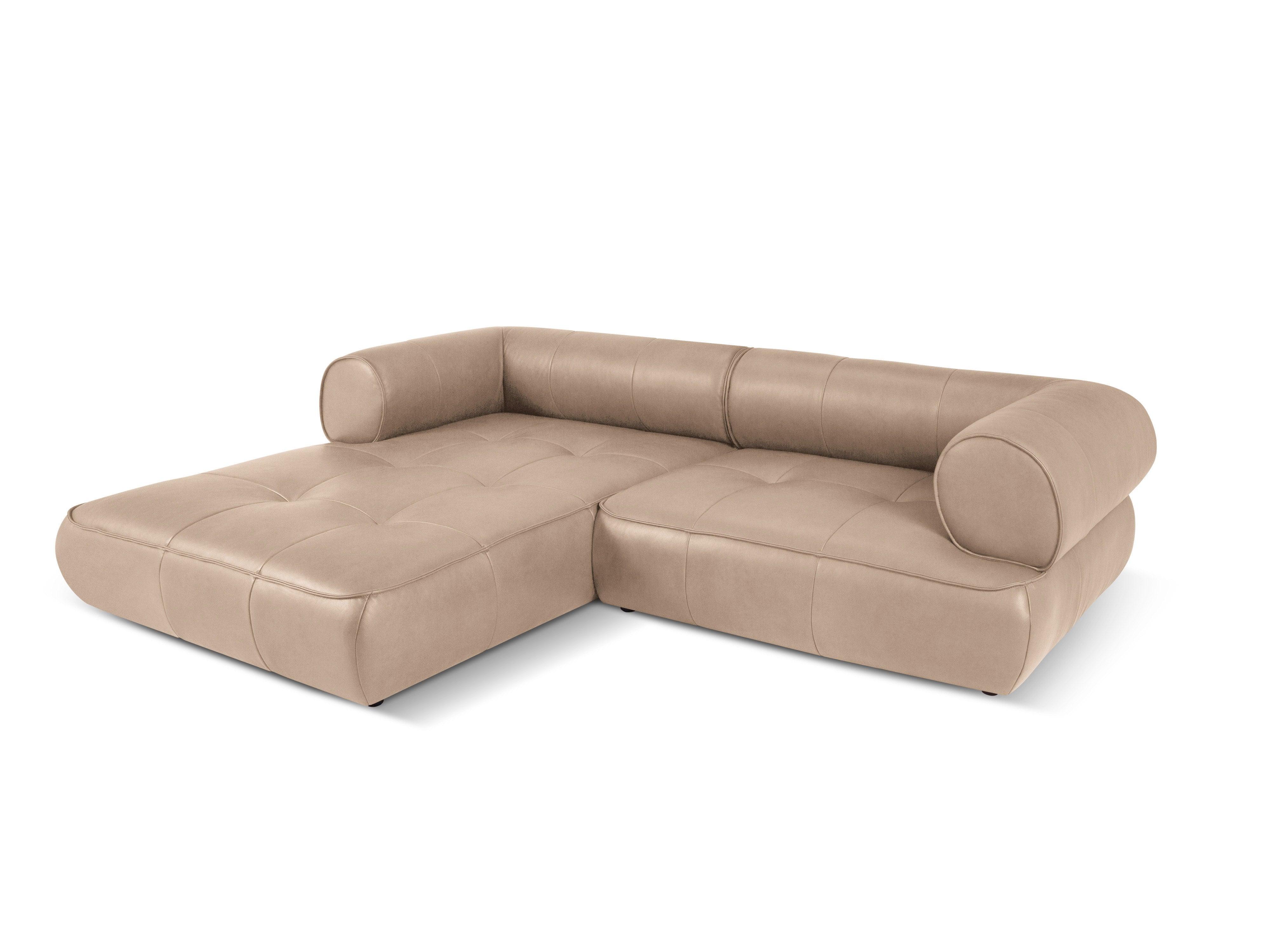 Narożnik skórzany lewostronny LILY cappuccino Maison Heritage Eye on Design