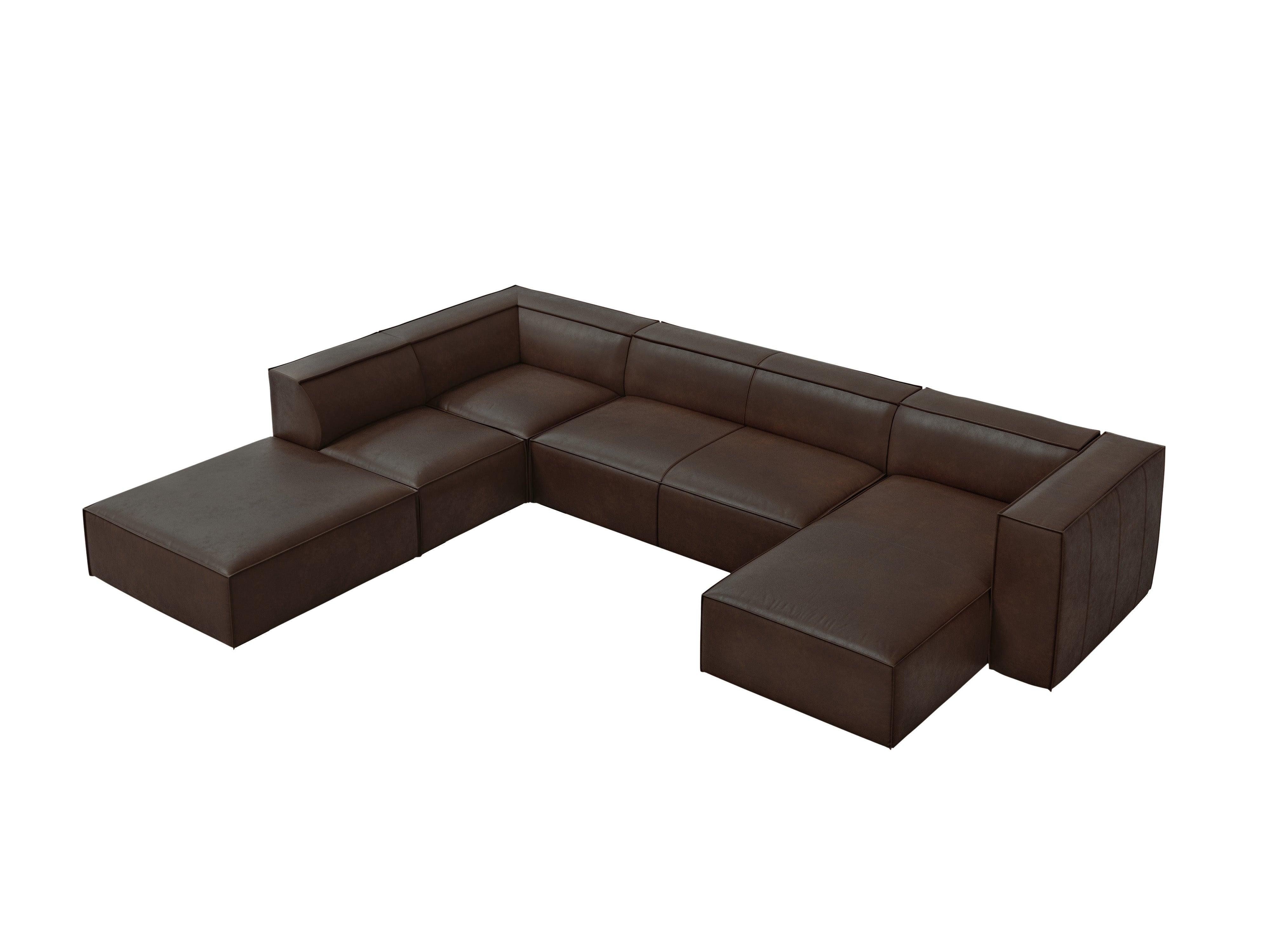 Narożnik skórzany panoramiczny lewostronny MADAME czekoladowy brąz Windsor & Co Eye on Design